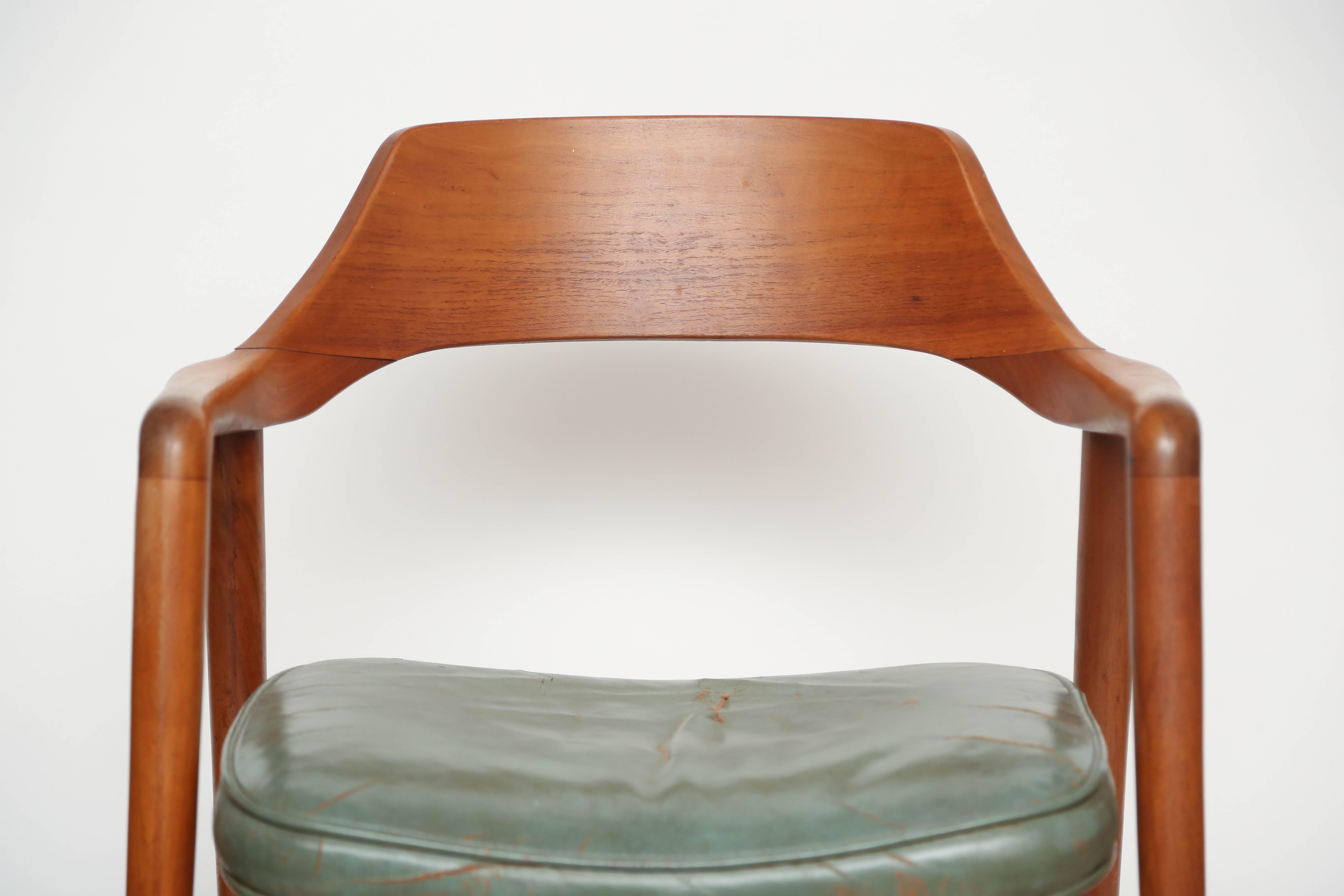 Erik Christensen Teak Armchair, 1950s, Demark In Good Condition For Sale In Miami, FL