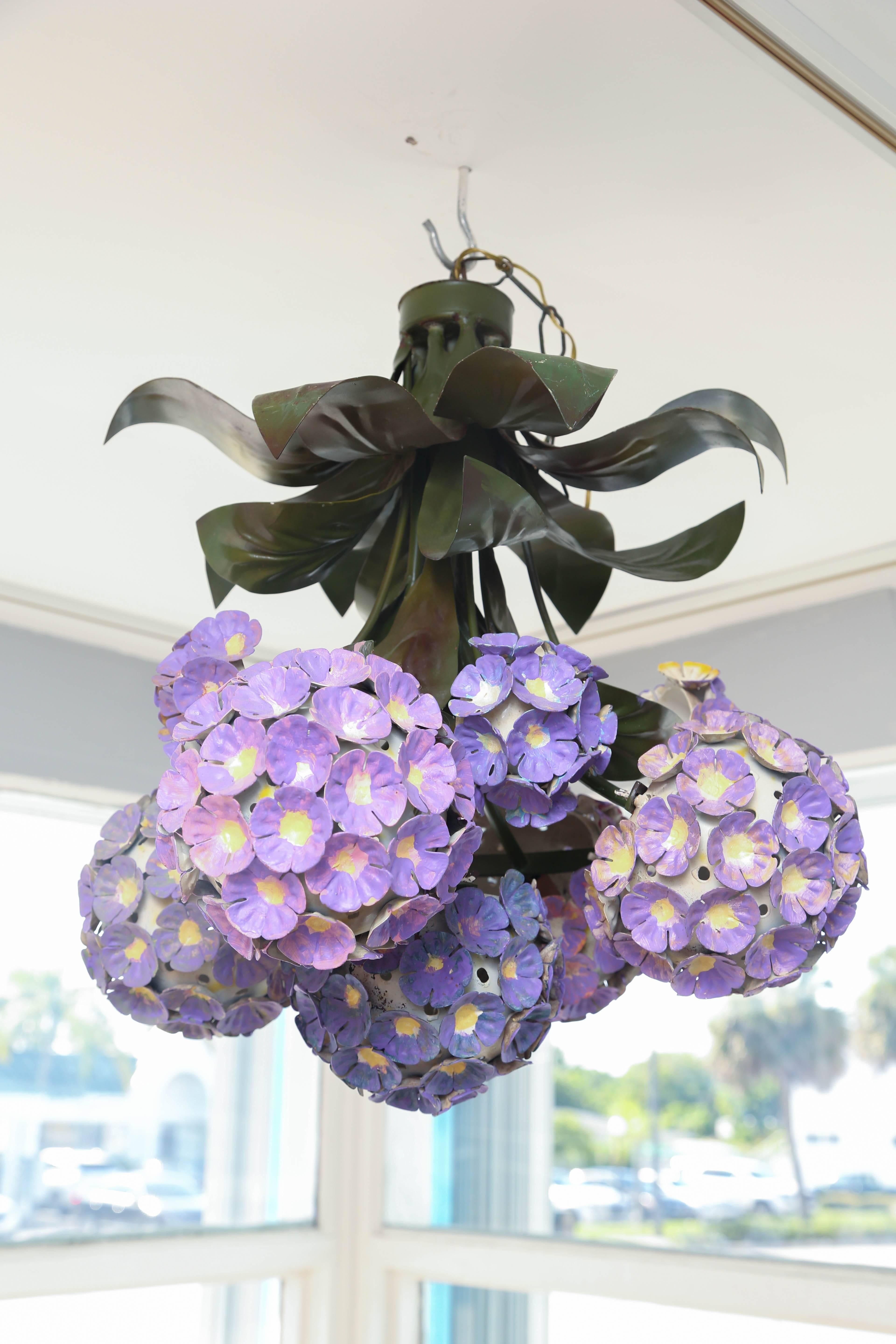 Superb style with vibrant and realistic color. A masterful and fanciful ceiling fixture.