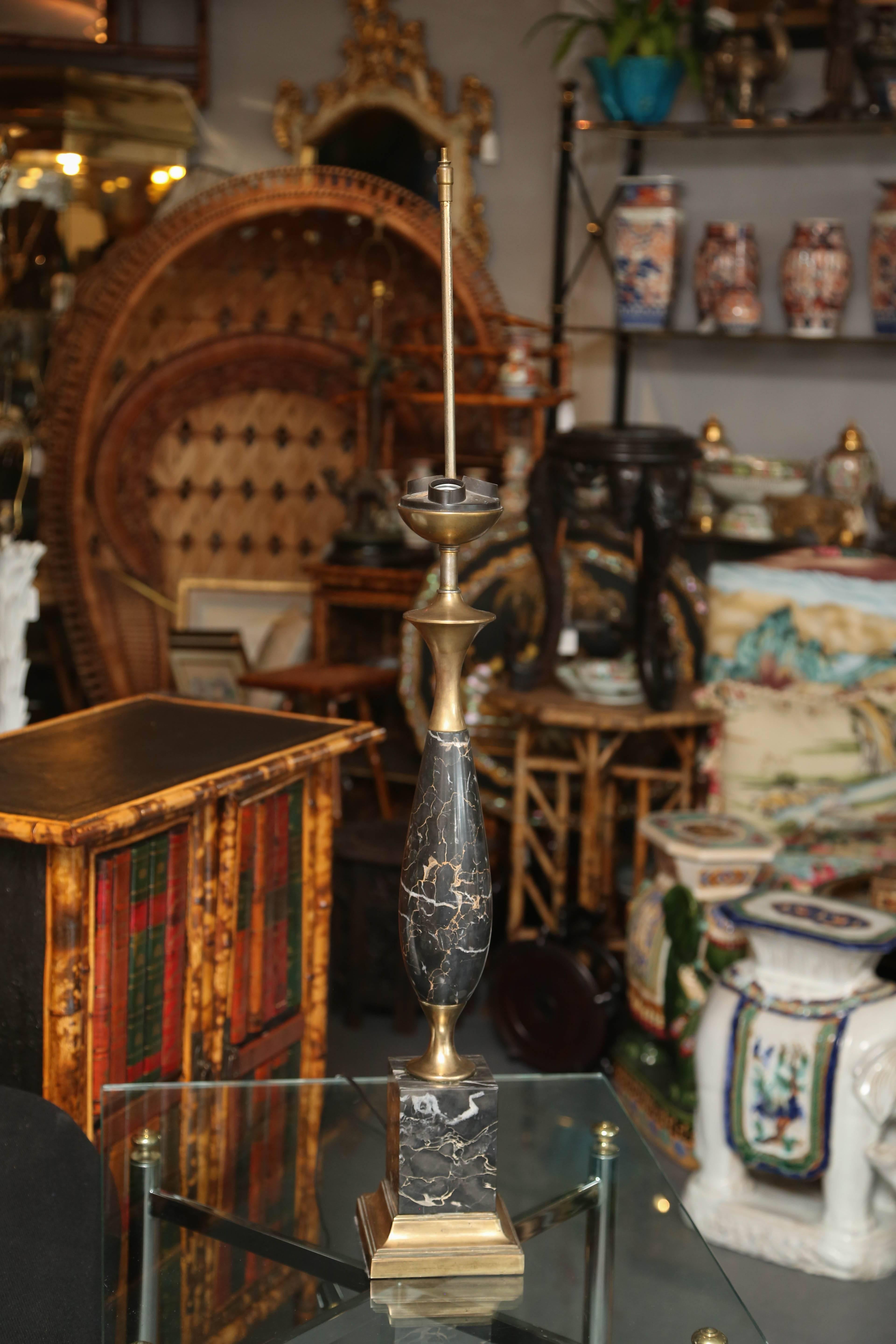 20th Century Superb Pair of Mid-Century Italian Marble Lamps