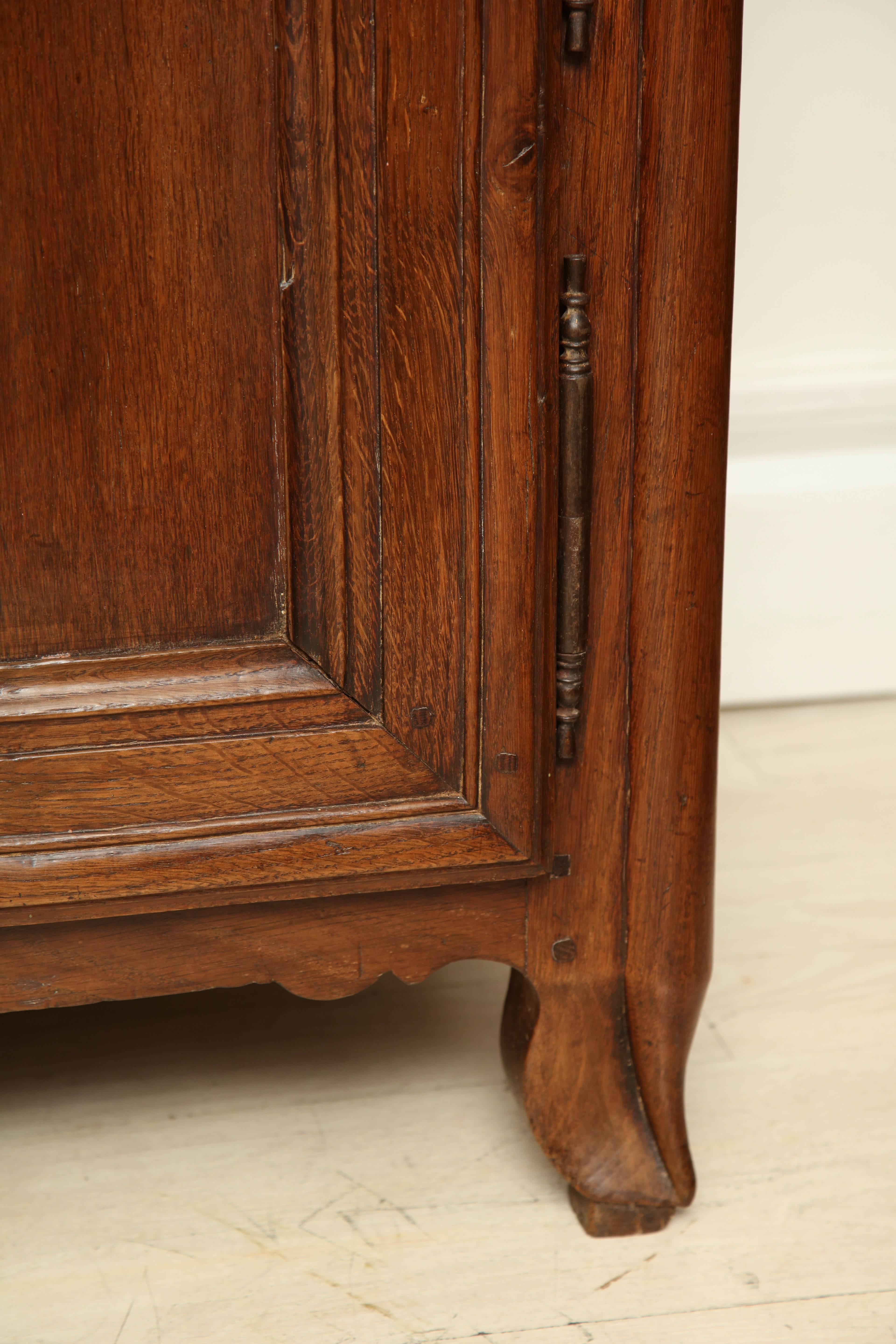 18th Century French Country Oak Sideboard with Two Paneled Doors 1