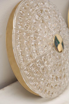 One Orrefors Flush Mount Light Fixtures by Carl Fagerlund, circa 1960s