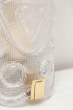 Pair of Orrefors by Carl Fagerlund Shield Crystal Wall Sconces, circa 1960s