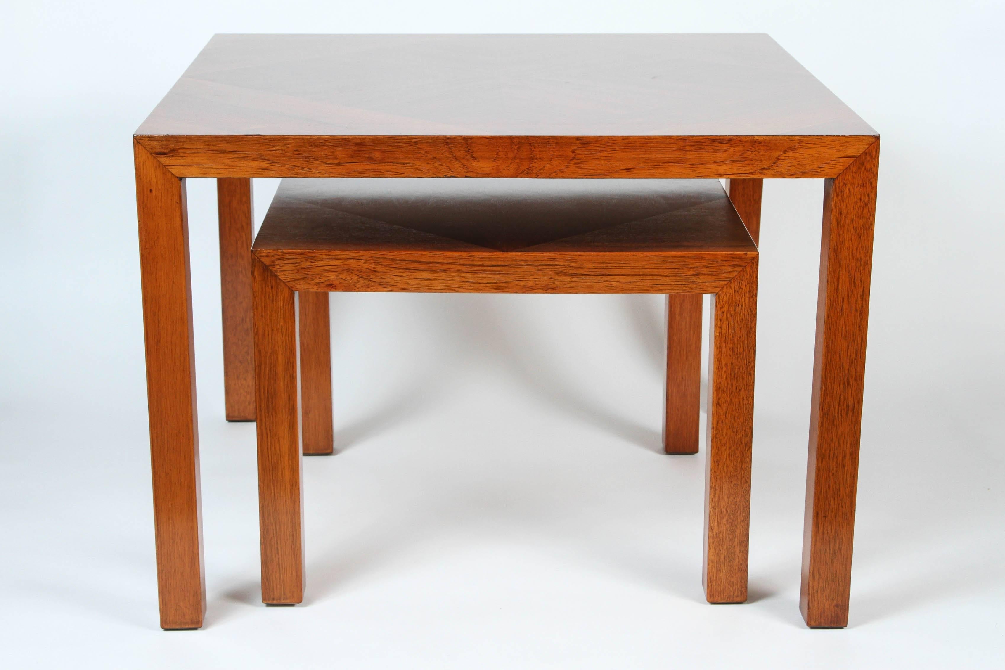 Mid-Century Walnut Nesting Tables from Lane In Excellent Condition In Pasadena, CA