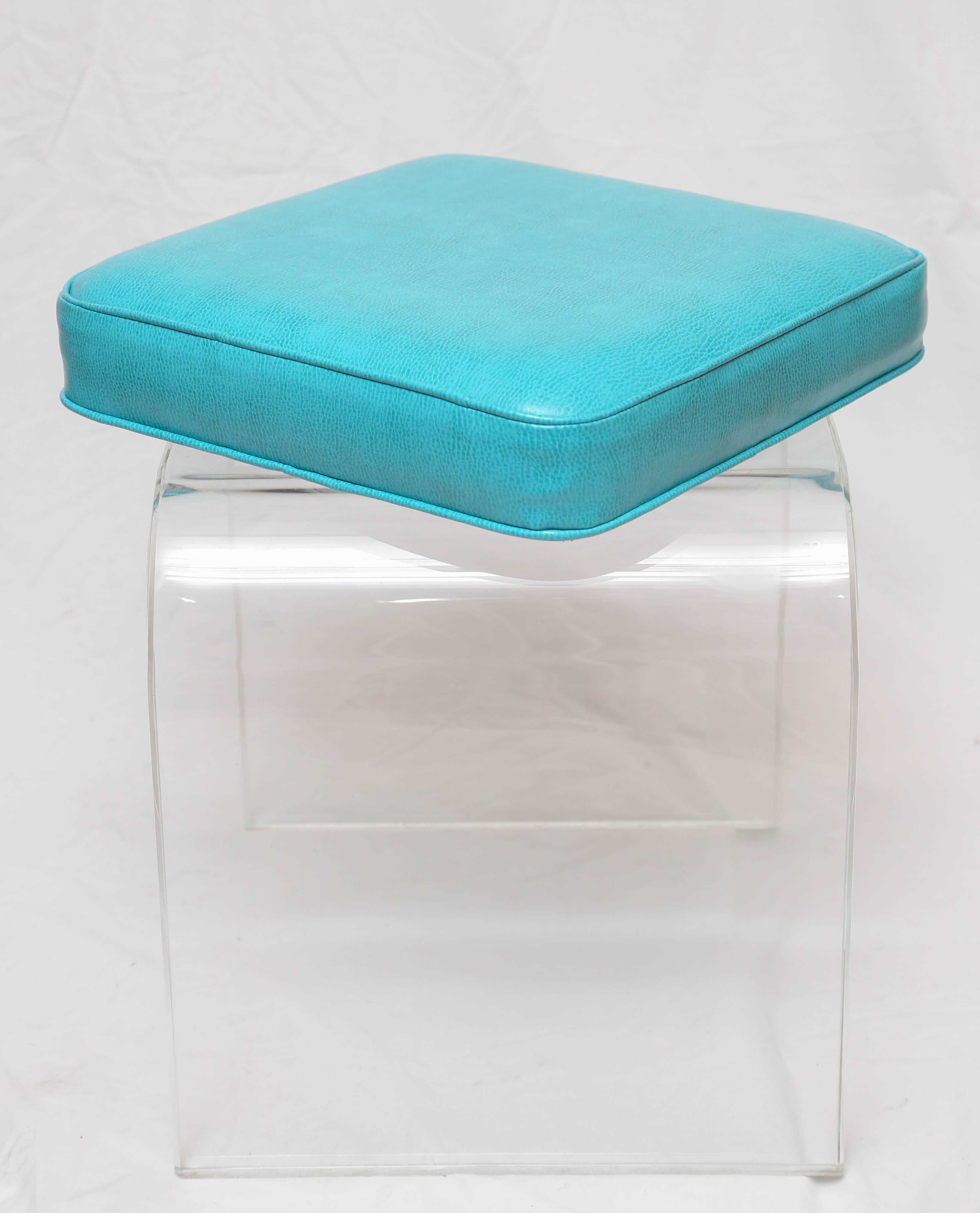 20th Century Lucite Waterfall Vanity Bench by Charles Hollis Jones