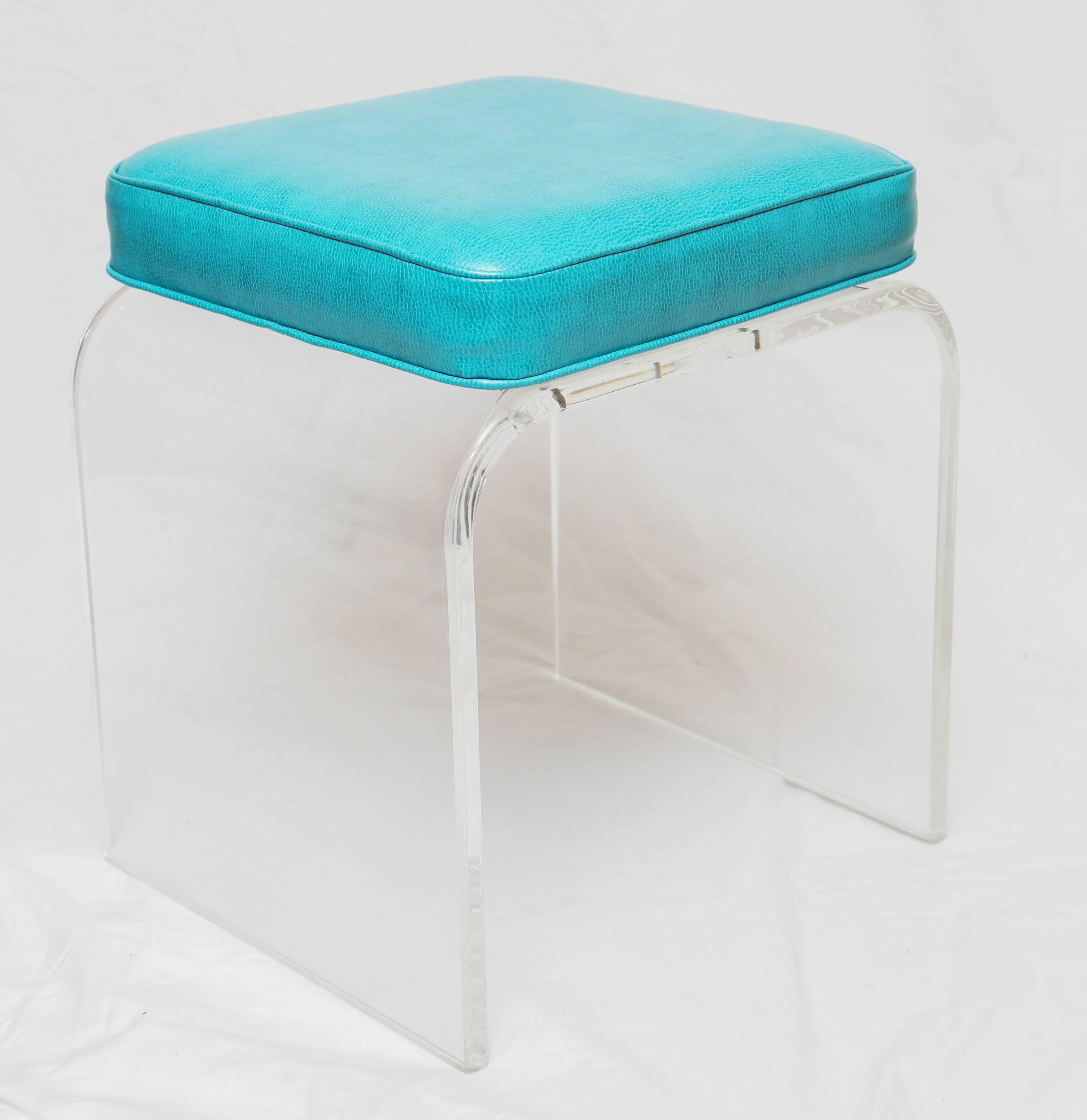 Lucite Waterfall Vanity Bench by Charles Hollis Jones 1