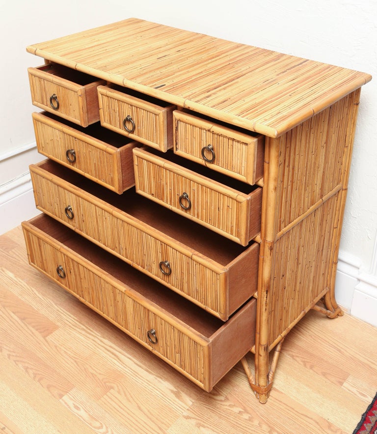 Pencil Bamboo Dresser by Baker at 1stDibs