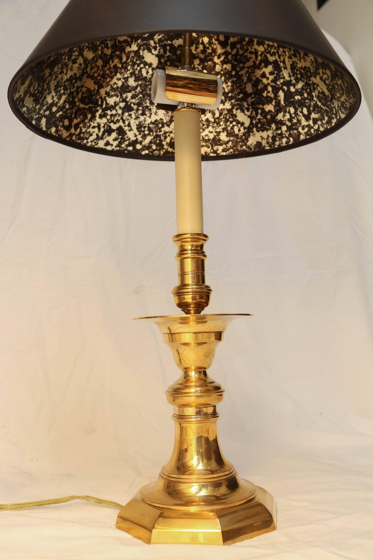 Vintage Chapman Brass Candlestick Lamp at 1stDibs