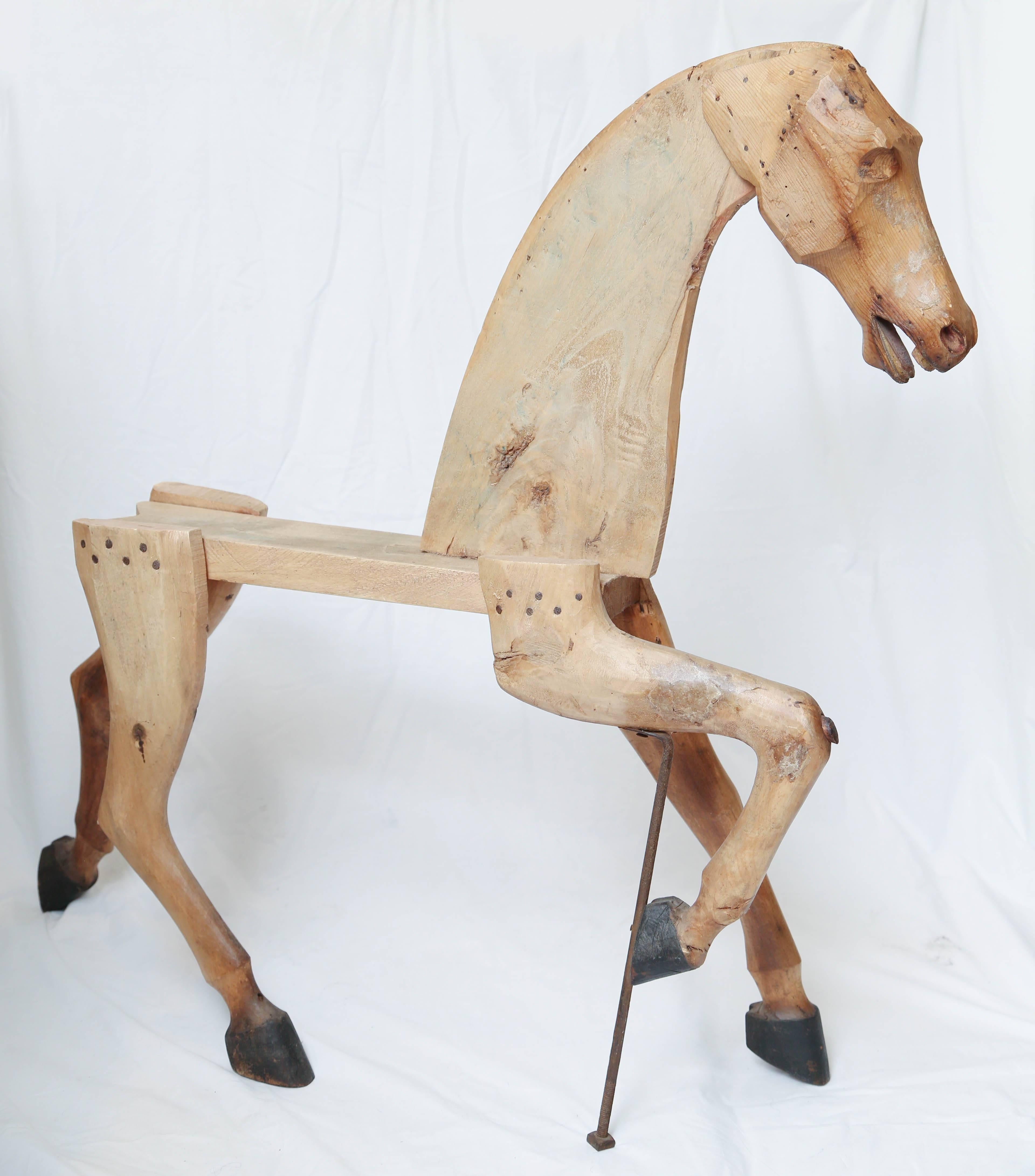 Folk Art Wood Horse 1