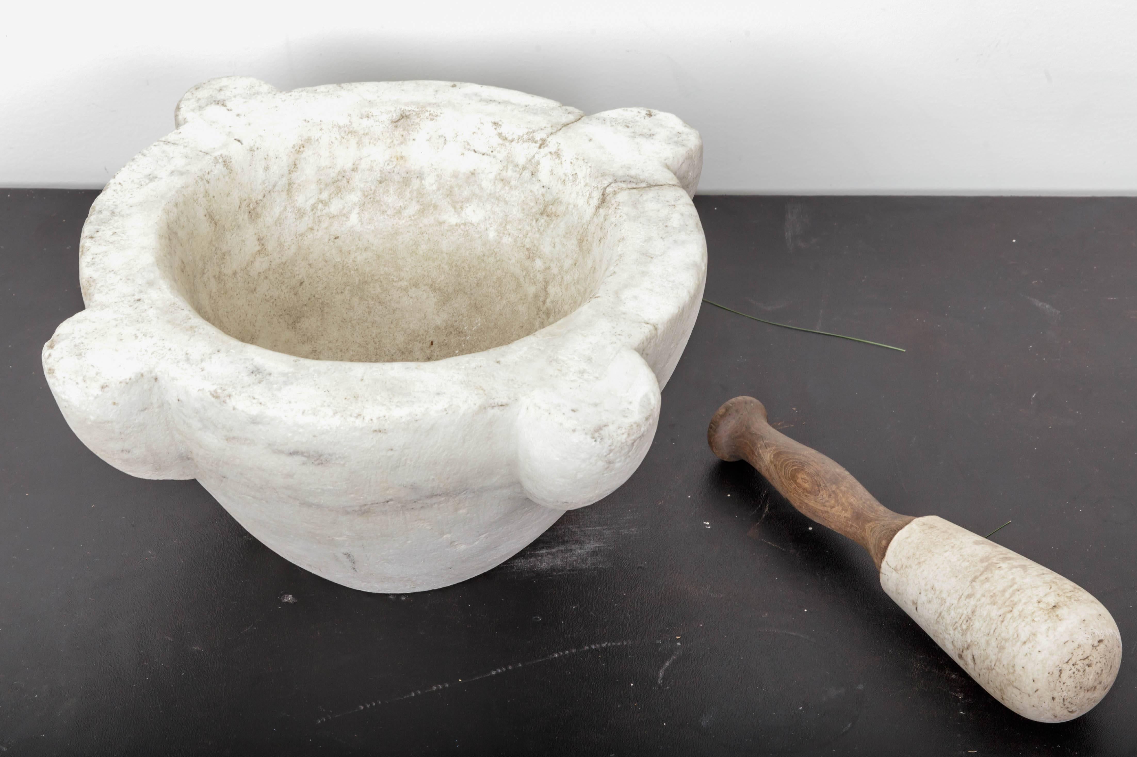 antique stone mortar and pestle