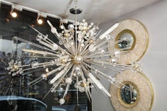 Custom Austrian Crystal and Rock Crystal Sputnik Chandelier
