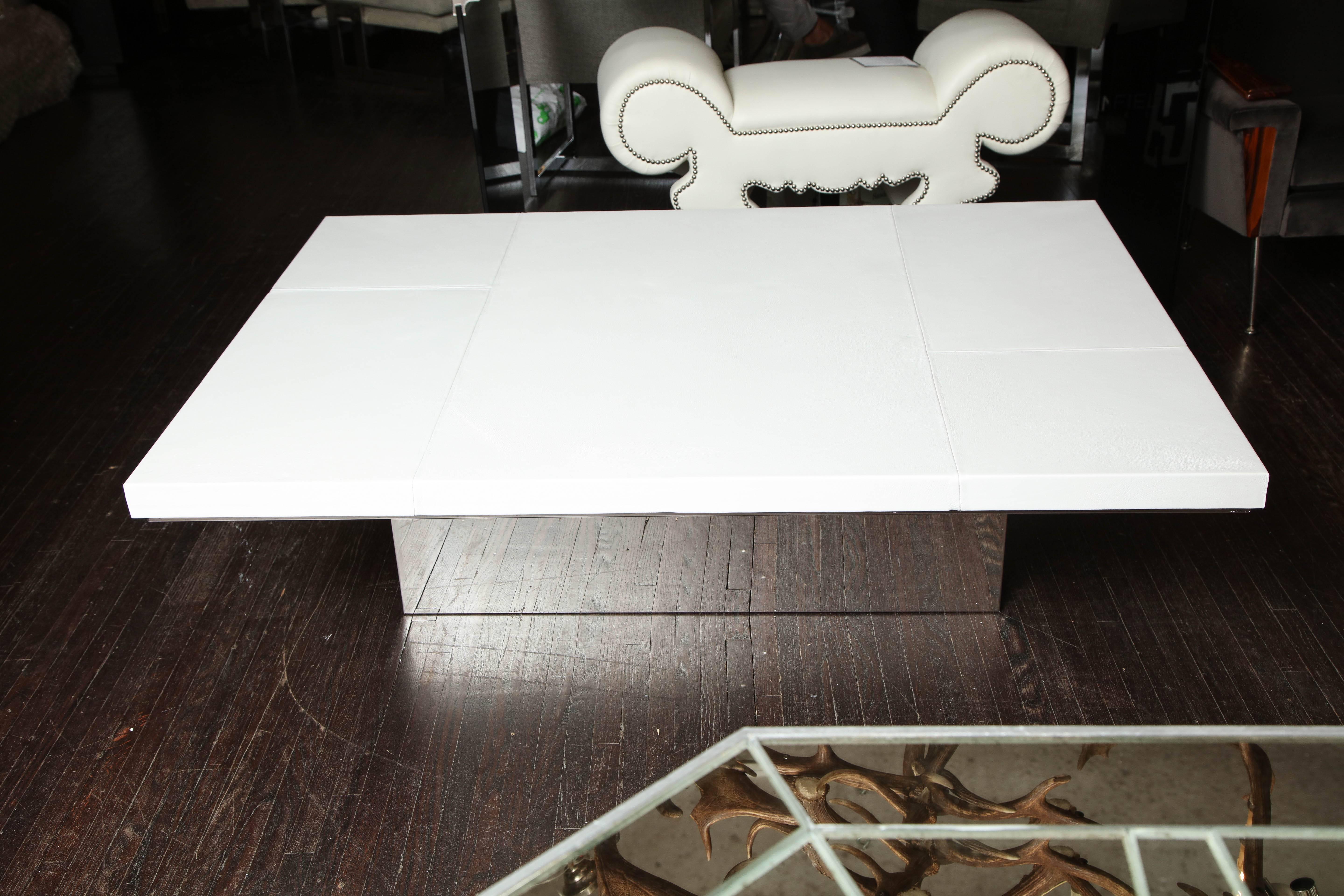 custom white coffee table