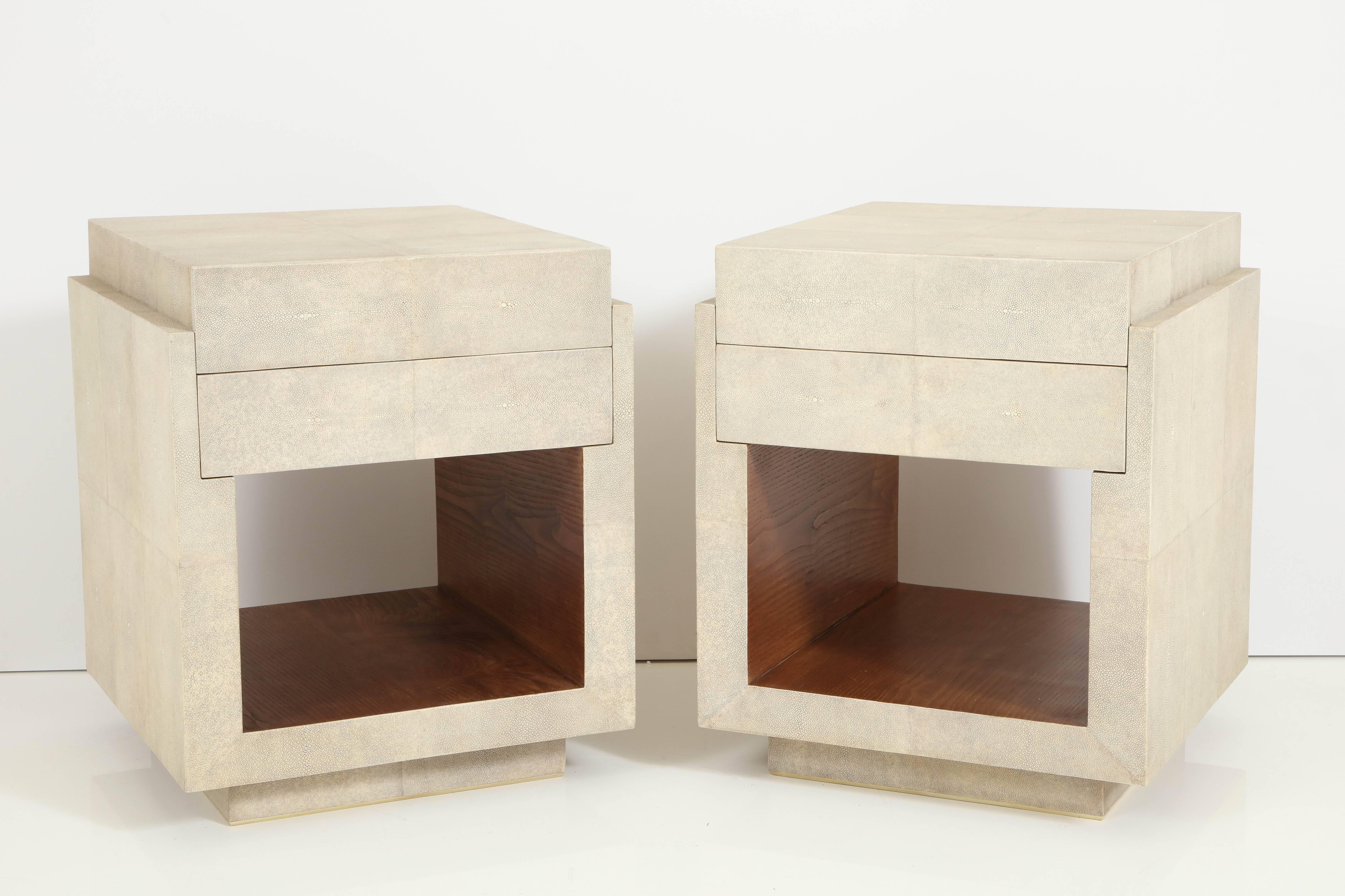 cream bedside tables