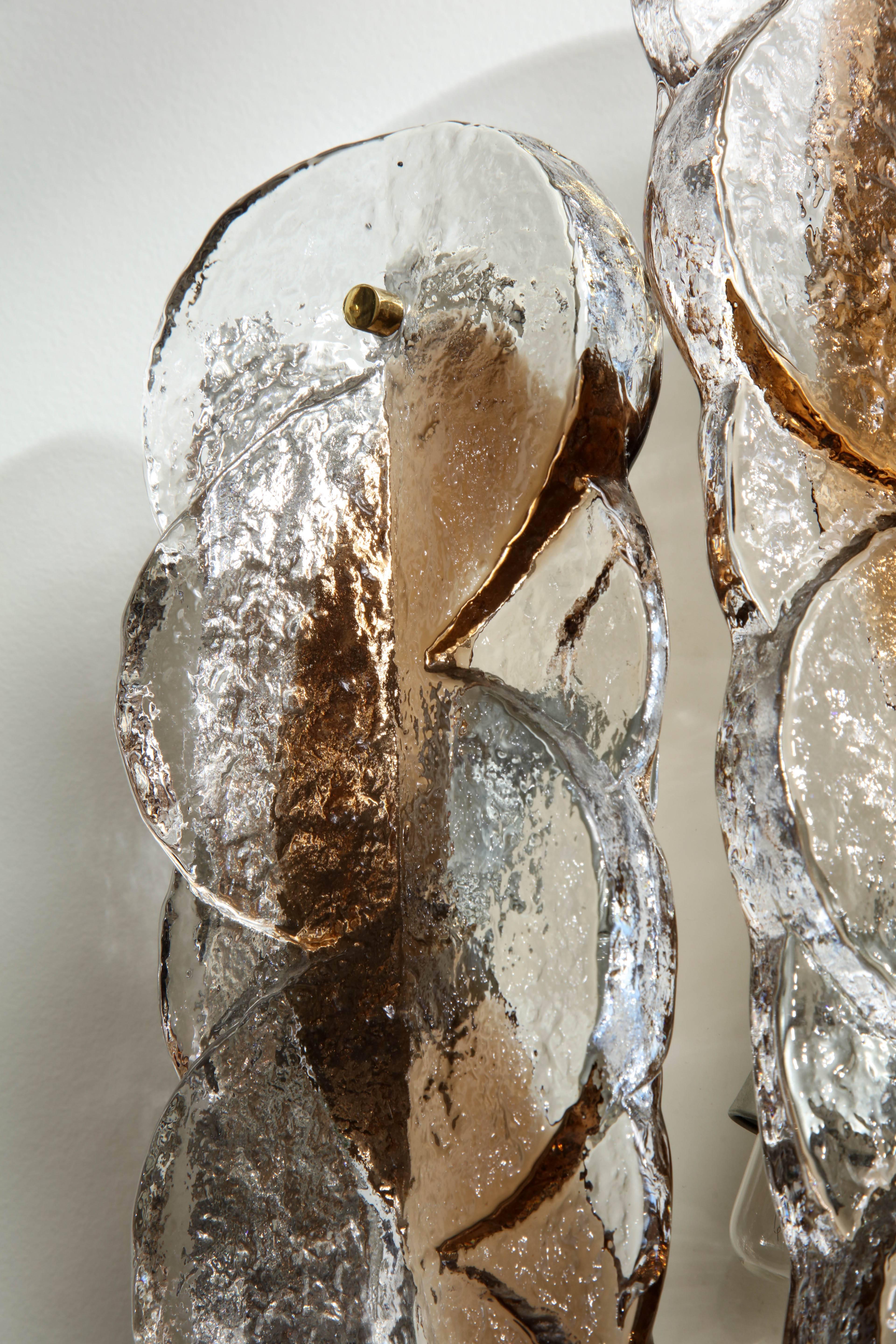 Pair of Braided Murano Glass Sconces by Kalmar 1