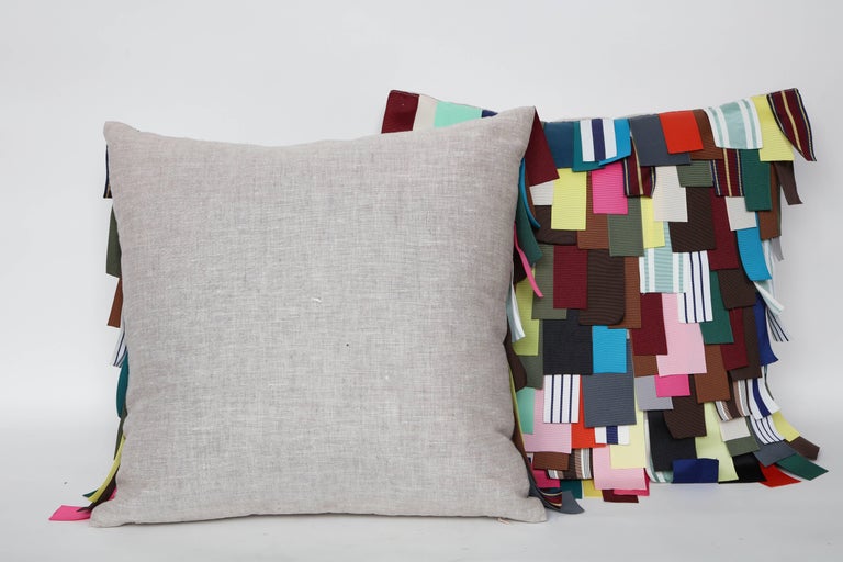 Dransfield and Ross Grosgrain Ribbon Embellished Pillows at 1stDibs