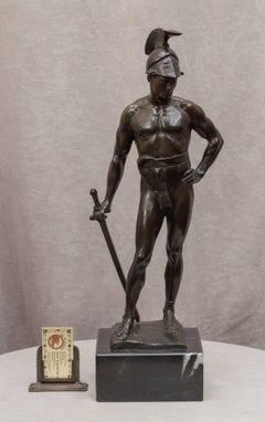 Powerful Semi-Nude Bronze Warrior ca. 1905
