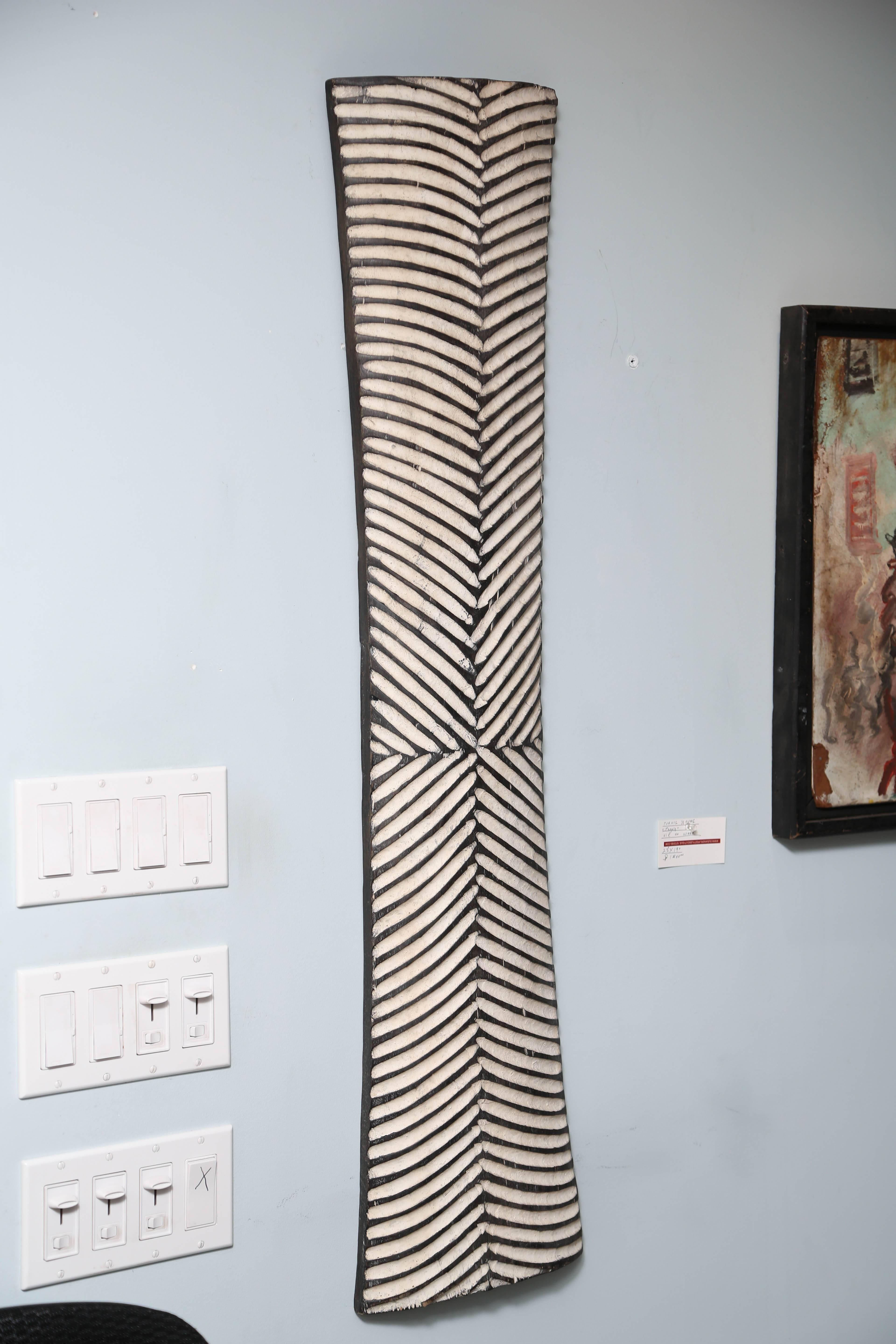 price quoted is for the pr.This shield shall make a strong statement on a wall where vertical art is needed, they can hang side by side or in a vertical placement, they are newly carved with a high quality of craftsmanship.