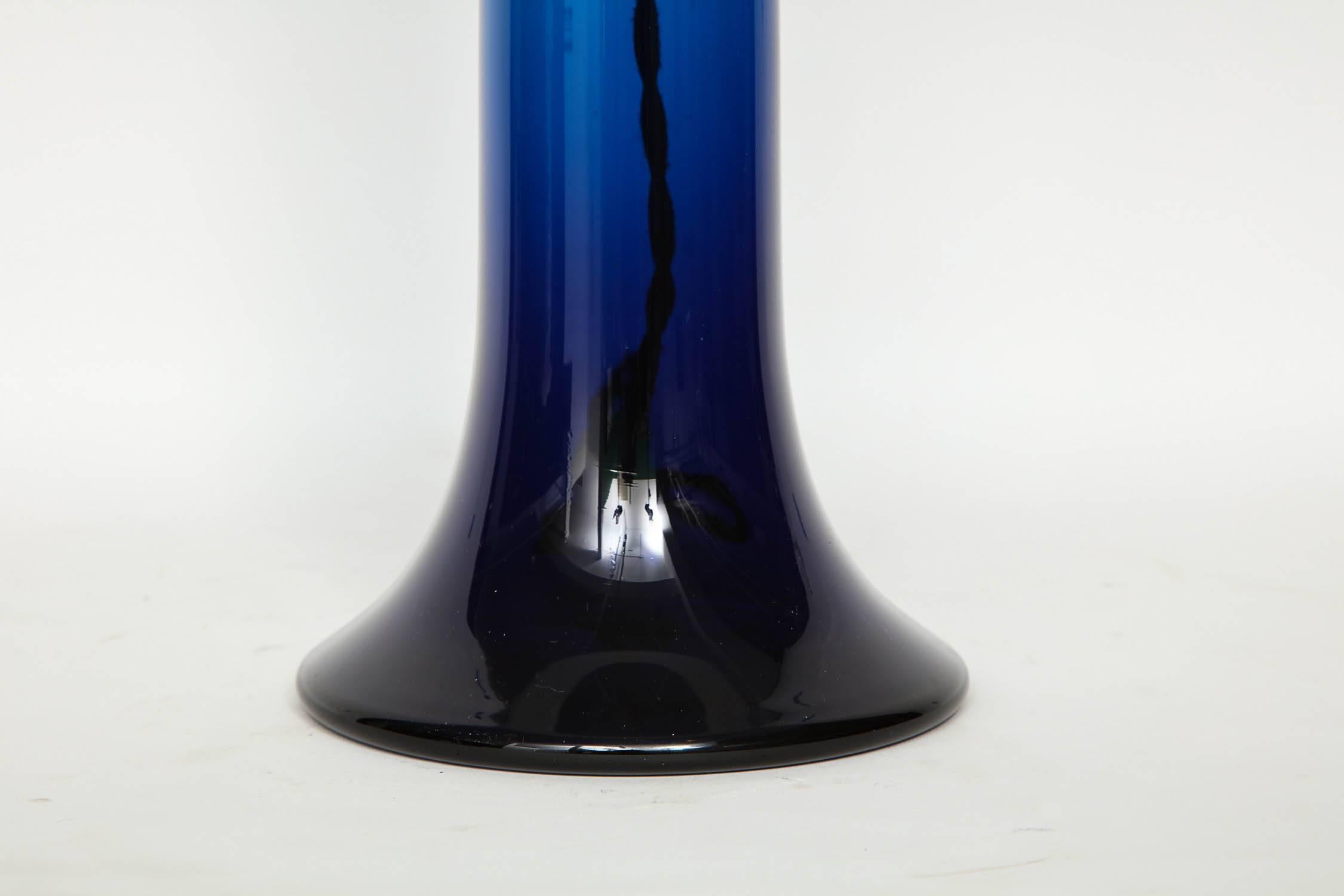 Brass Luxus Midnight Blue Glass Lamps