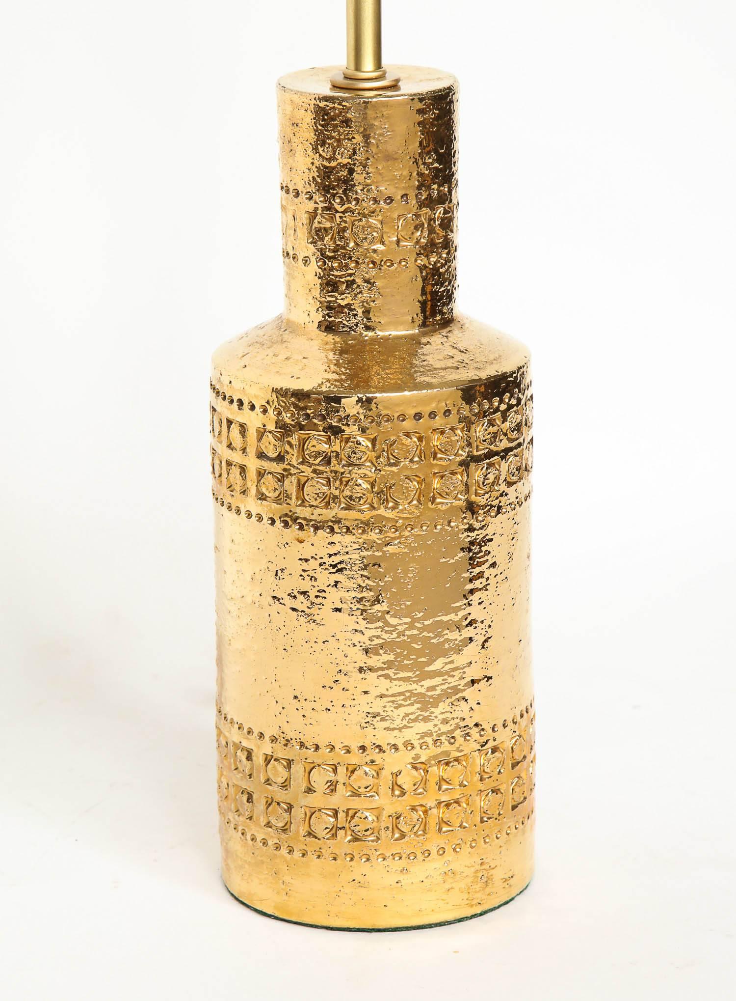 Scandinavo moderno Lampade Bitossi con incisione in oro a 22 carati in vendita