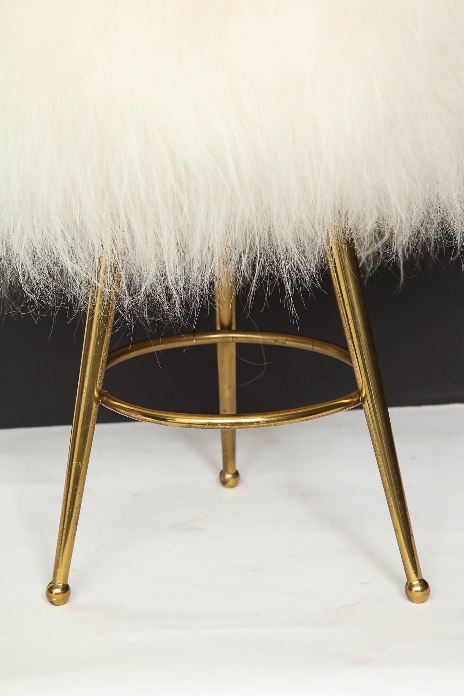 Mid-Century Modern Pair of Italian Mid-Century Stools