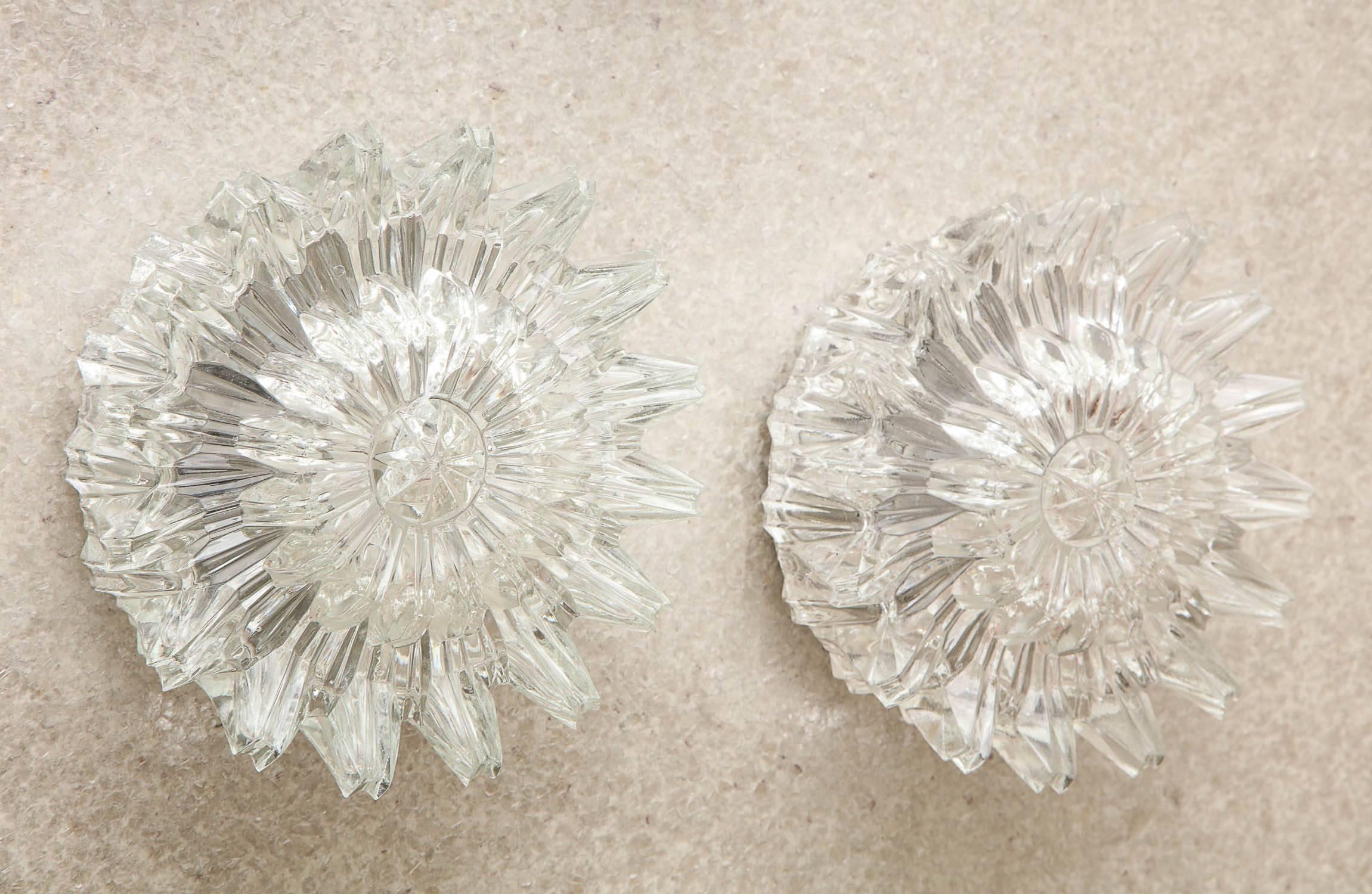 Austrian Faceted Glass Sconces In Excellent Condition In New York, NY