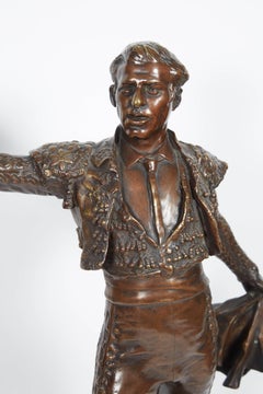 French Bronze Figure Sculpture of a Spanish Matador "Le Matador" by Edmond Desca