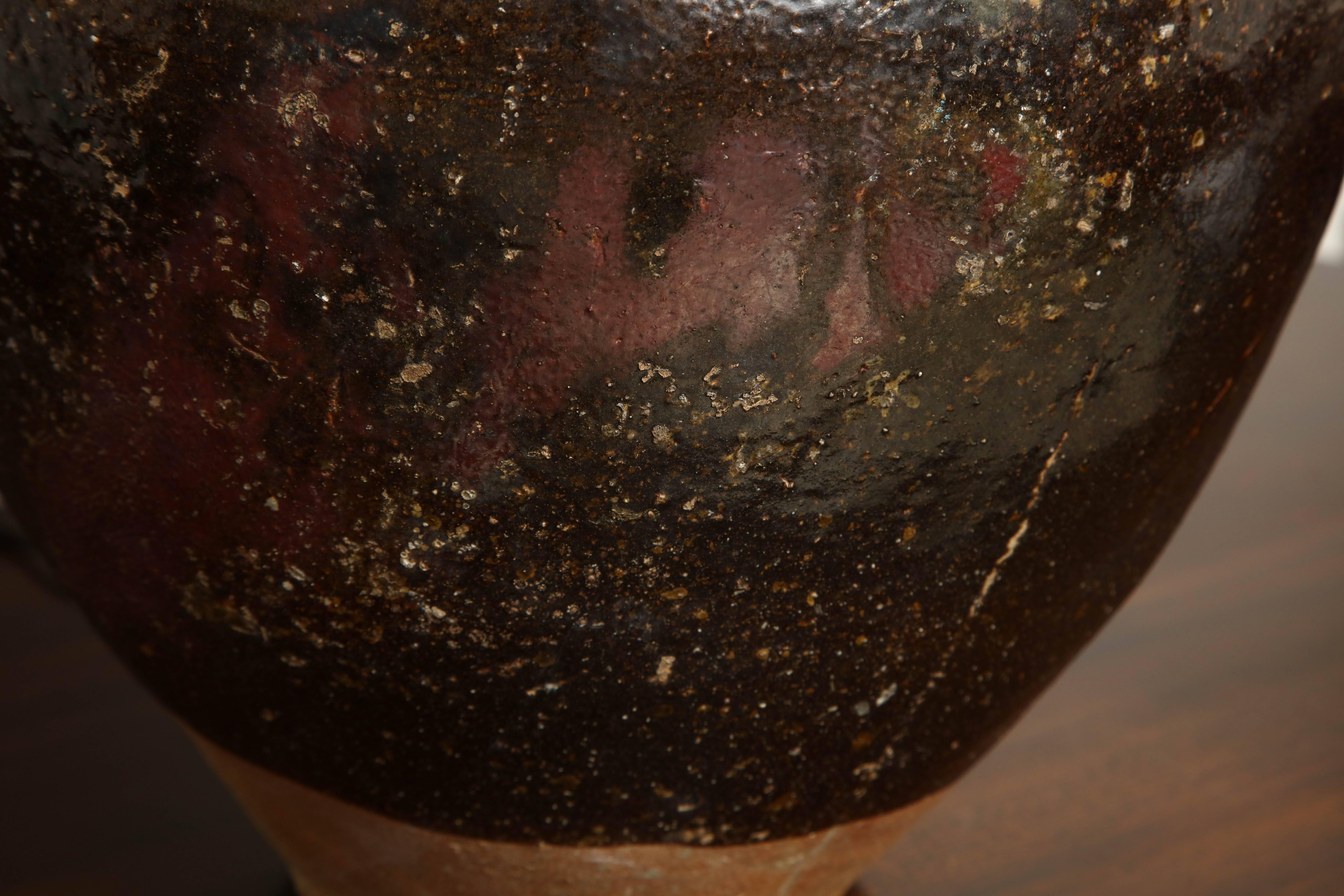 Late 19th Century Glazed Wine Vessel Lamp, Chinese 2
