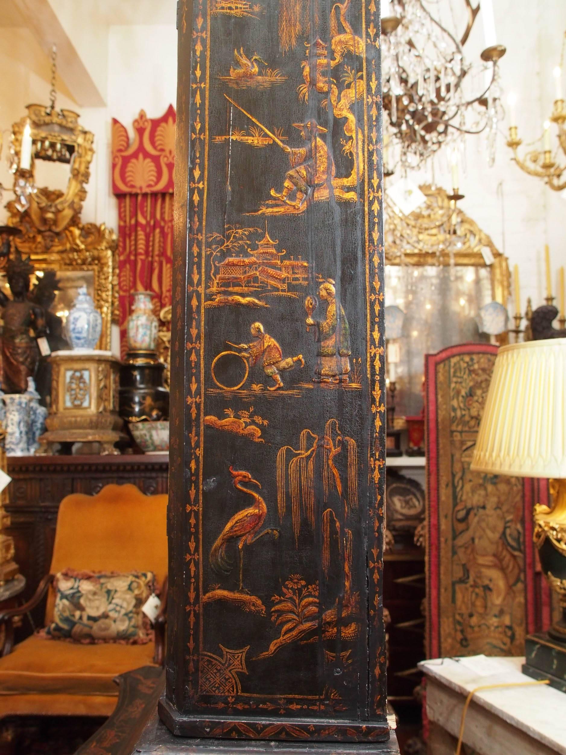 18th Century Venetian Lacquered Secretary Bookcase For Sale 4
