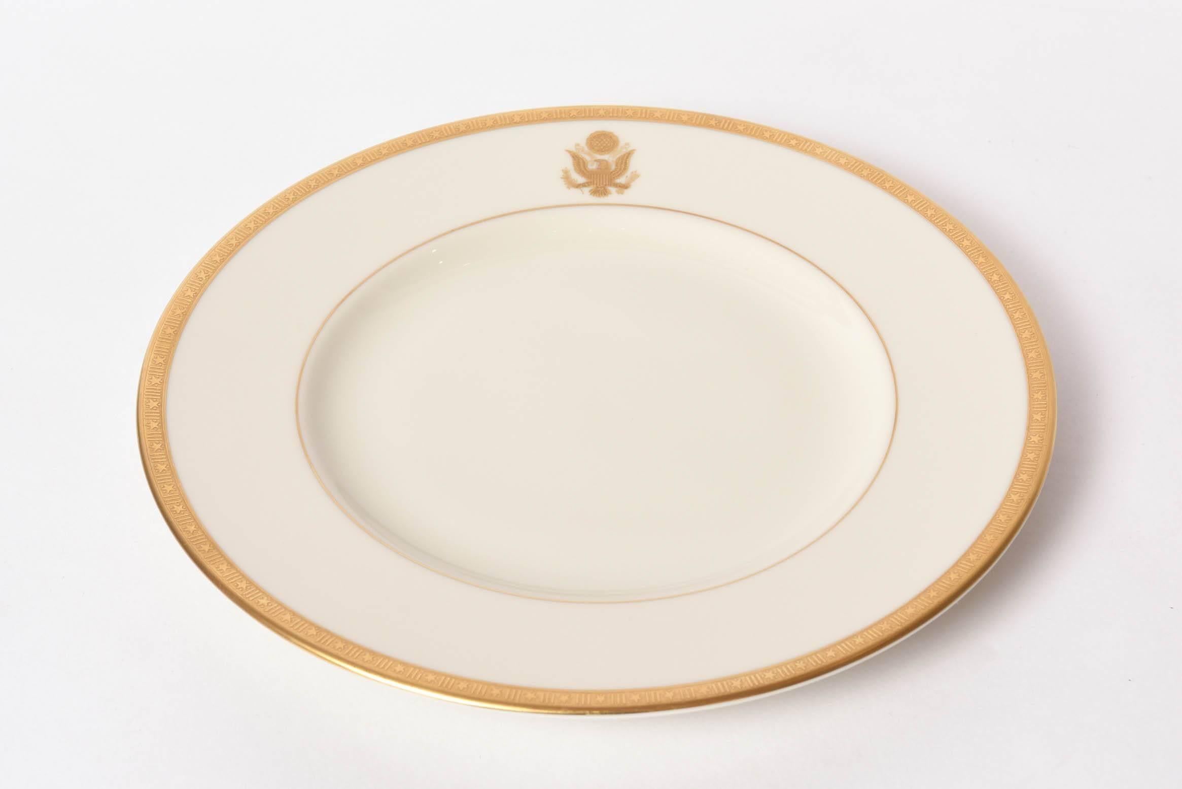 American Official US Presidential China , Gilt Embossed Eagle, circa 1927-1960