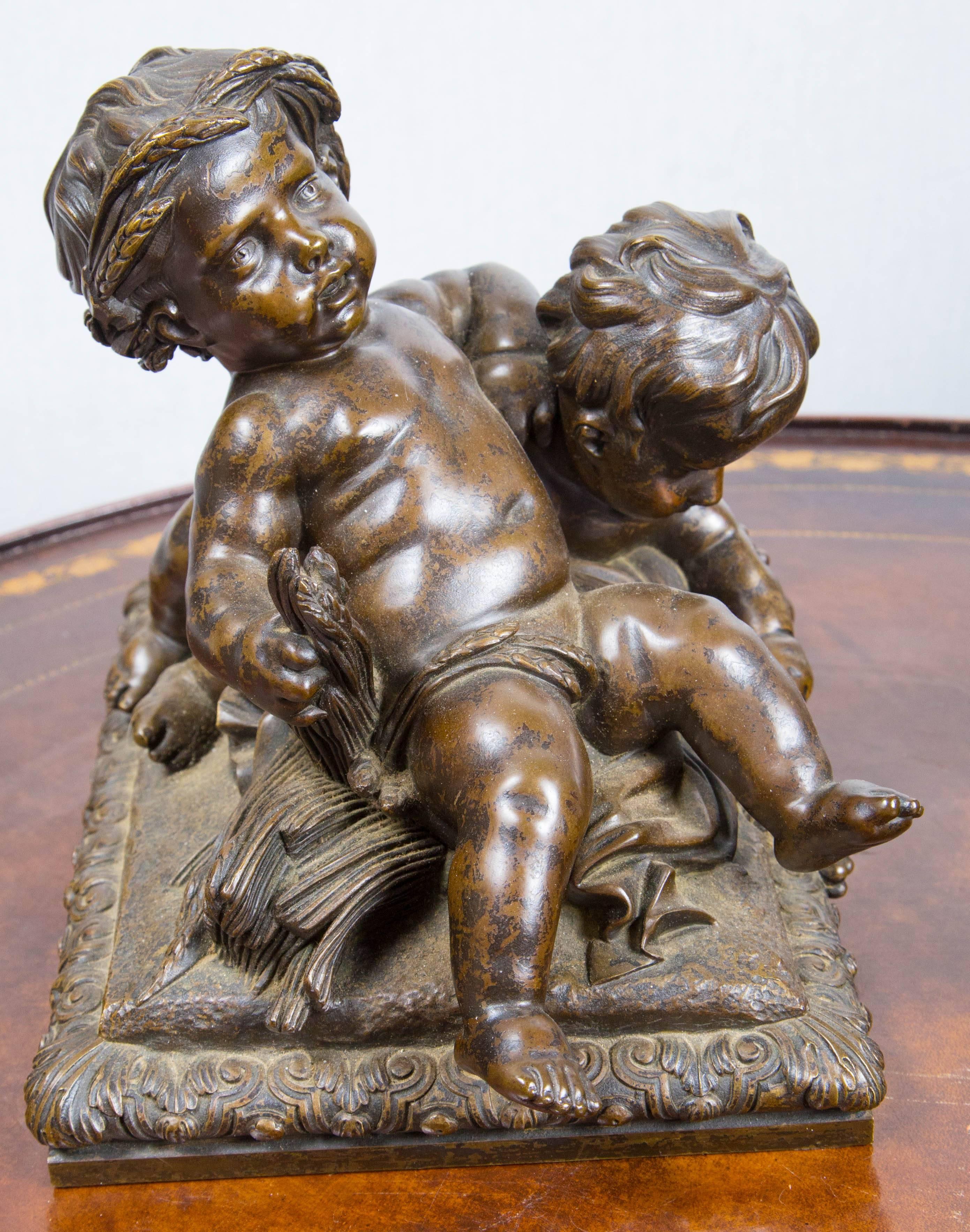 Rococo 18th Century French Bronze after La Rue For Sale