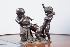 18th Century French Cast Bronze of Three Children