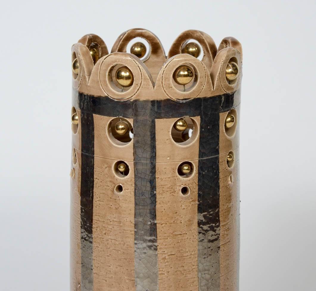 Mid-Century Modern Petite lampe en céramique émaillée de Georges Pelletier en vente