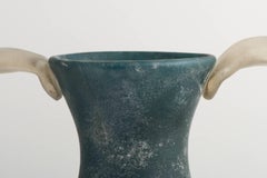 Alessandro Barbaro Murano glass vase with large handles, Italy 2016