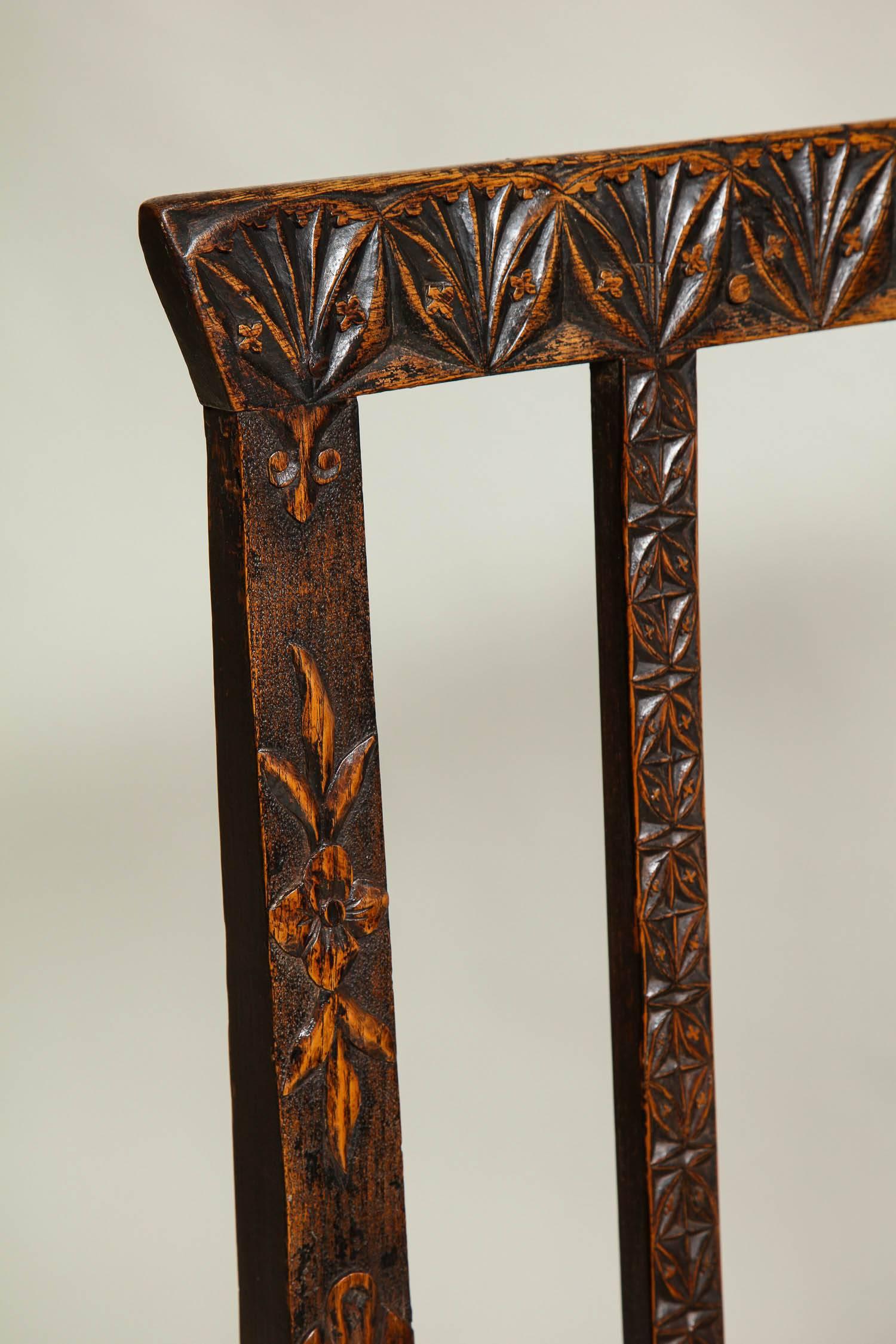 Anglais Chaise d'artisanat anglaise du XVIIIe siècle en vente