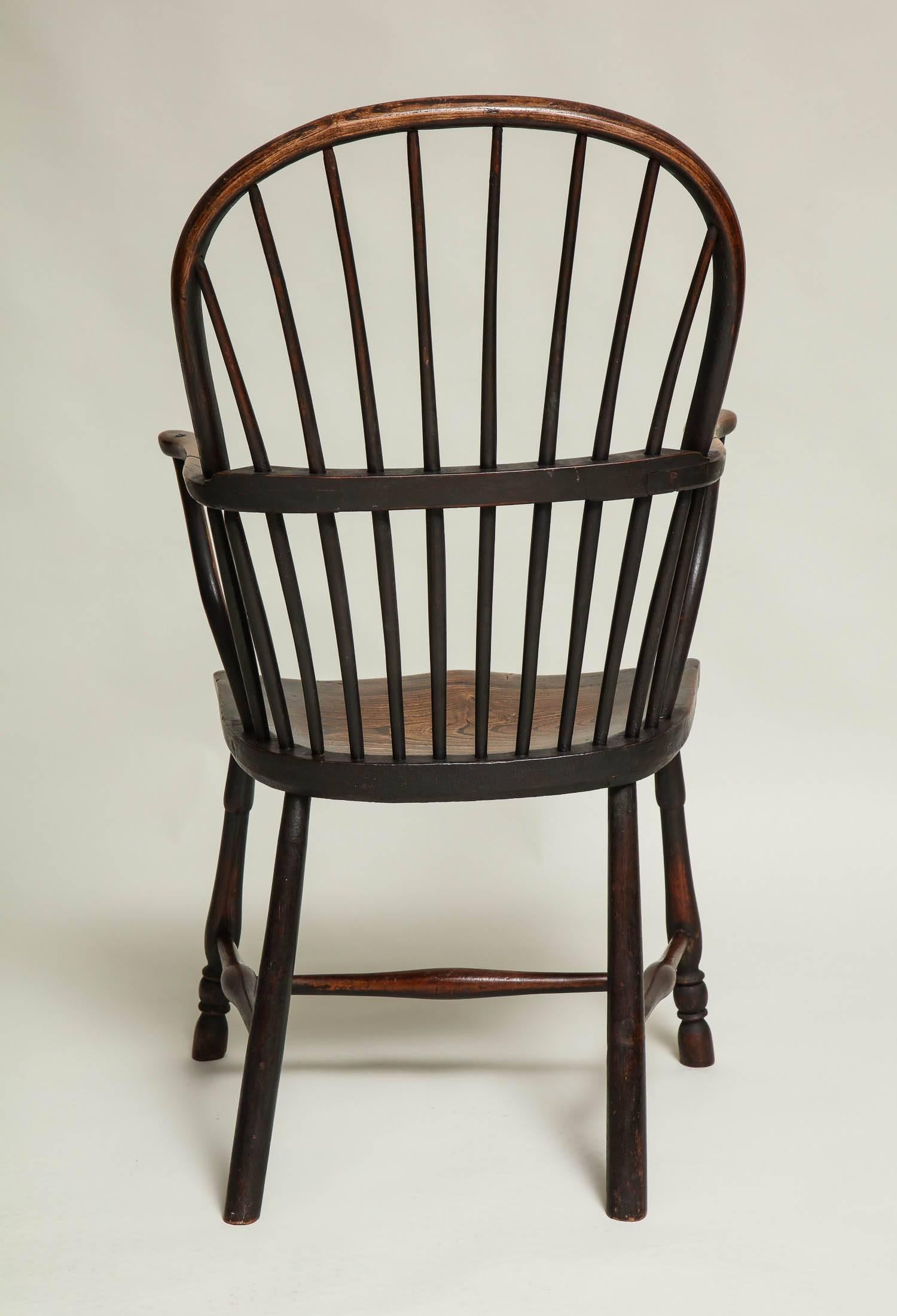 18th Century English Hoop Back Windsor Armchair