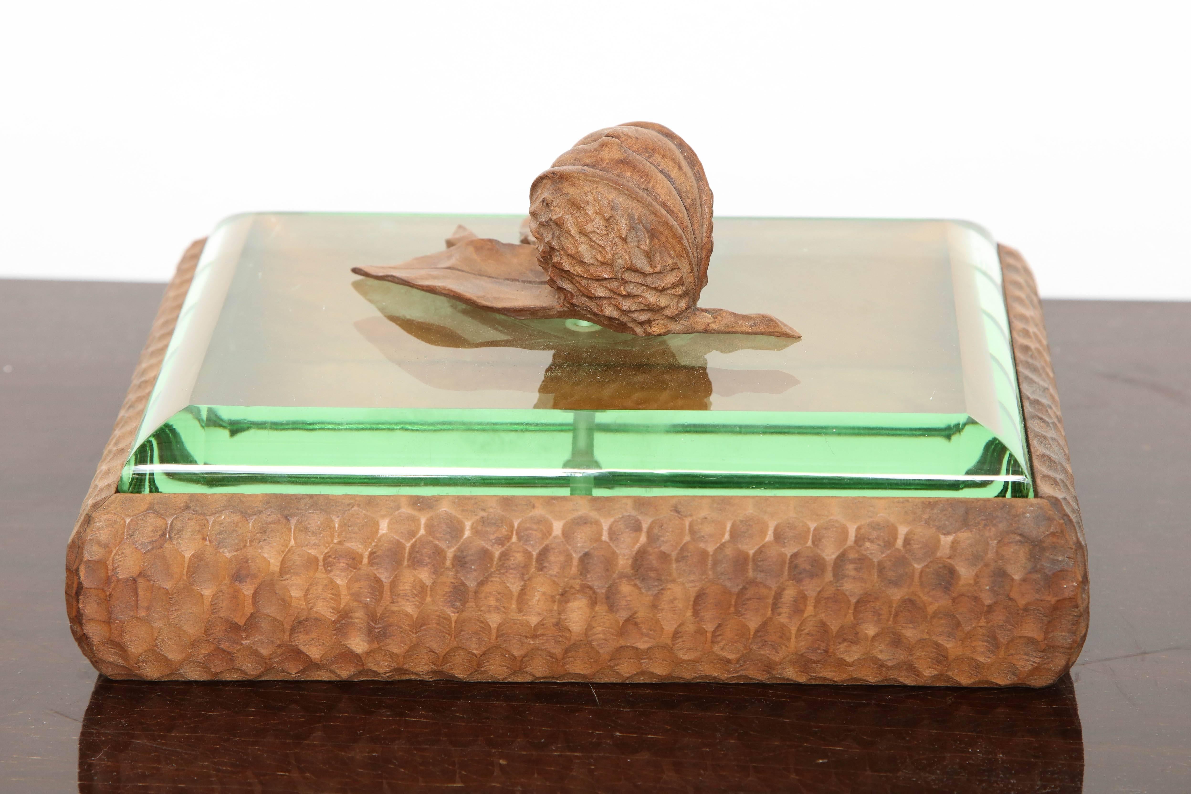 Italian Fontana Arte Covered Box made in Italy For Sale