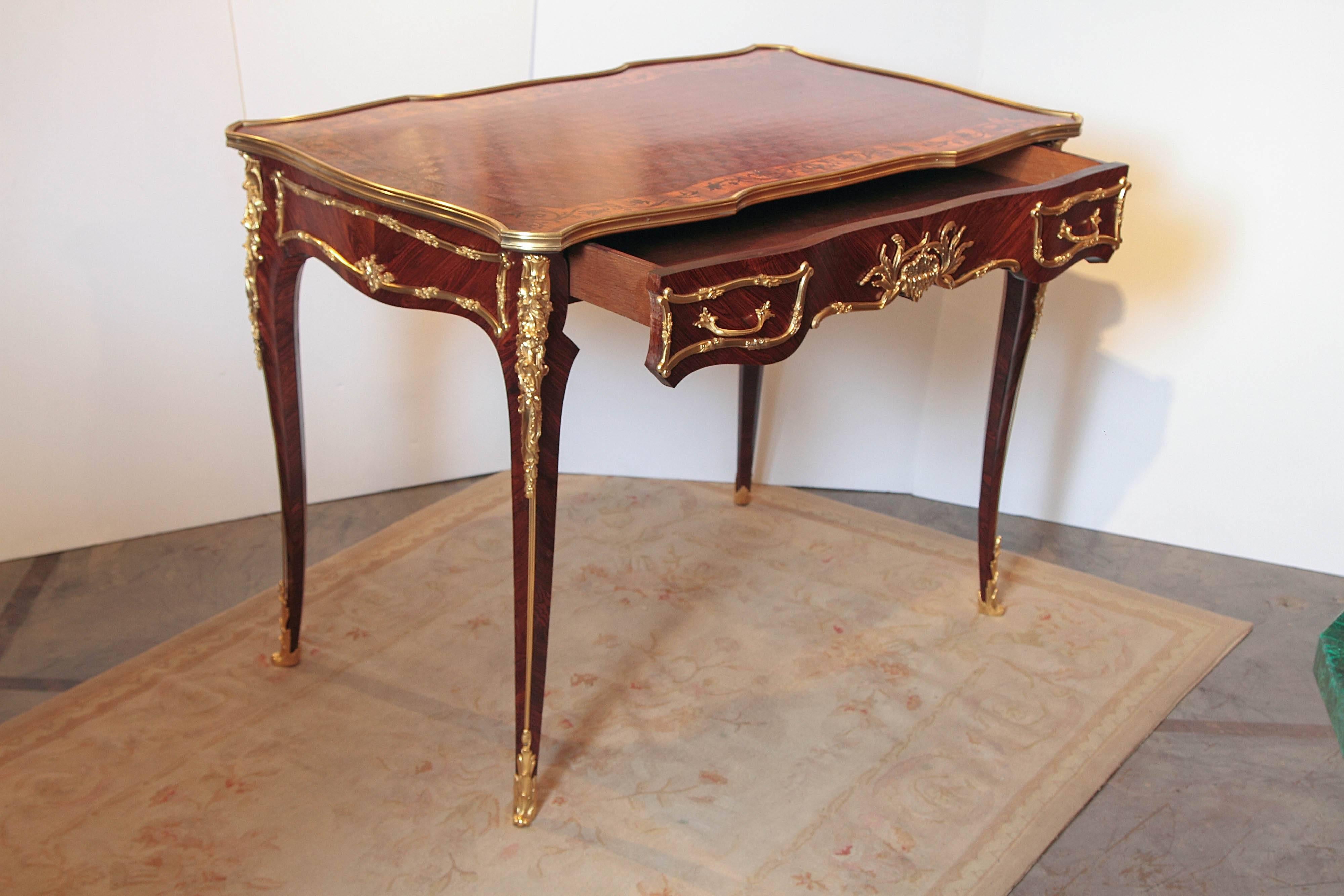 19th Century French Louis XV Writing Desk by Francois Linke 1