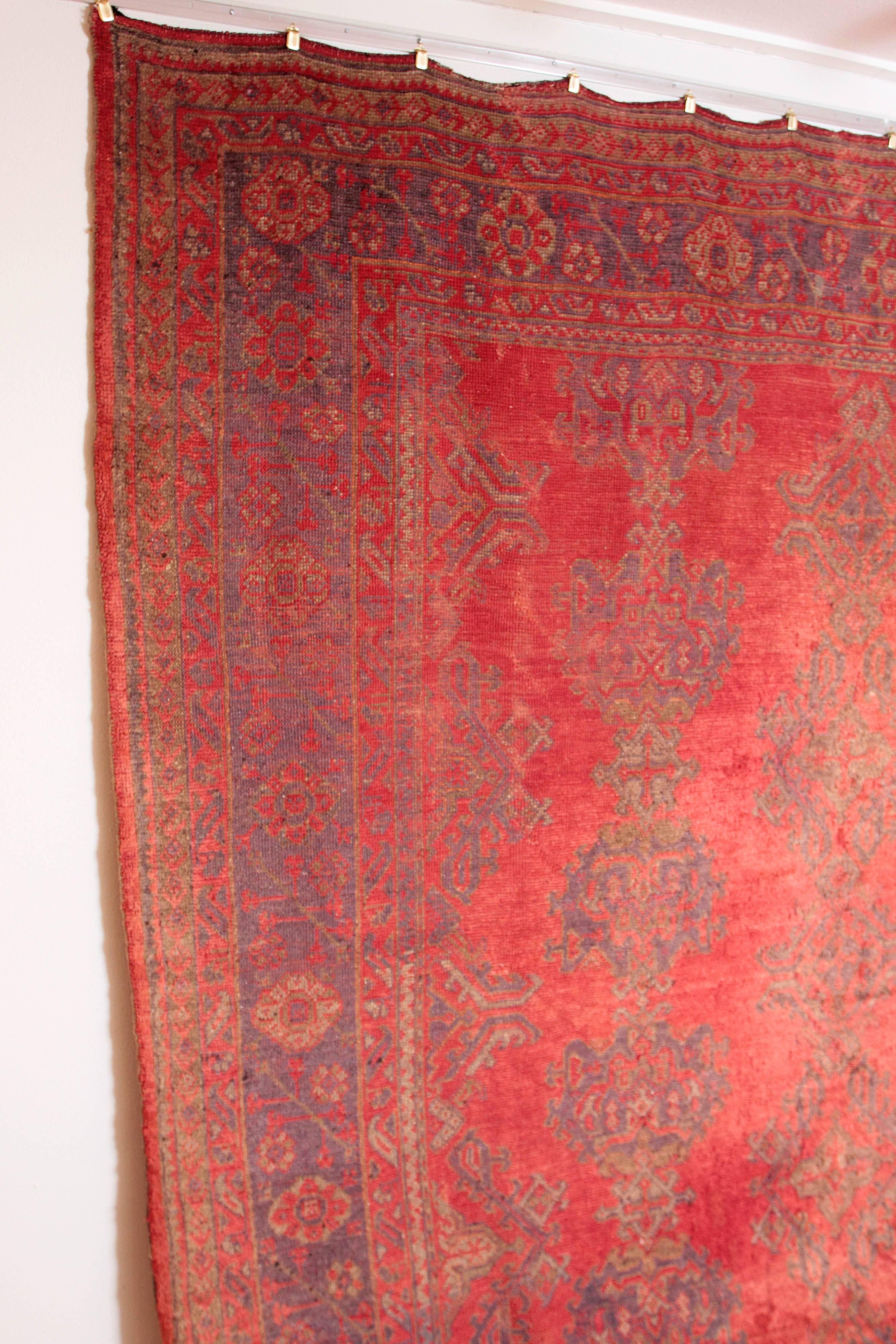 Late 19th Century Antique Turkish Oushak Carpet