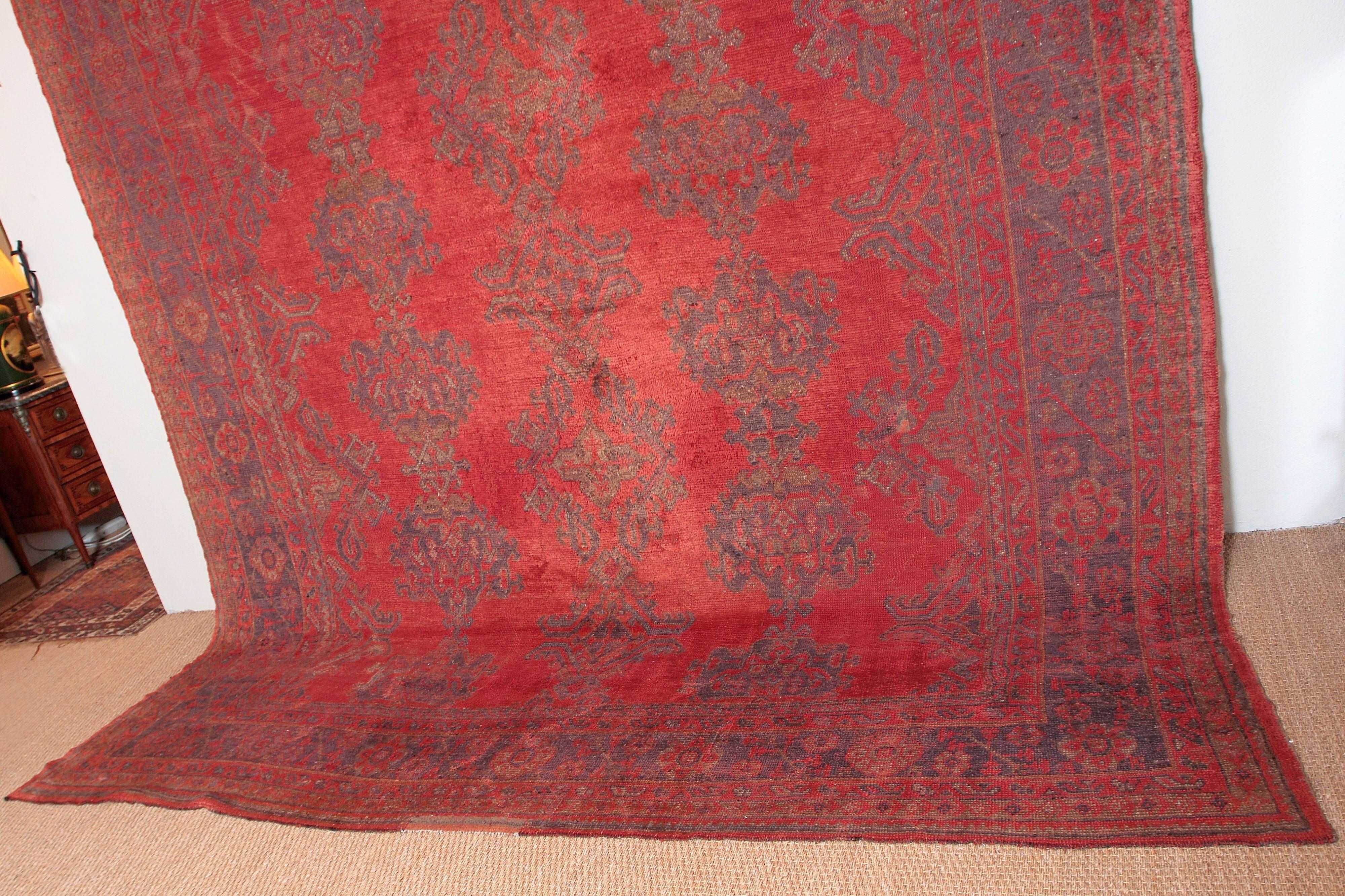 Antique Turkish Oushak Carpet 2