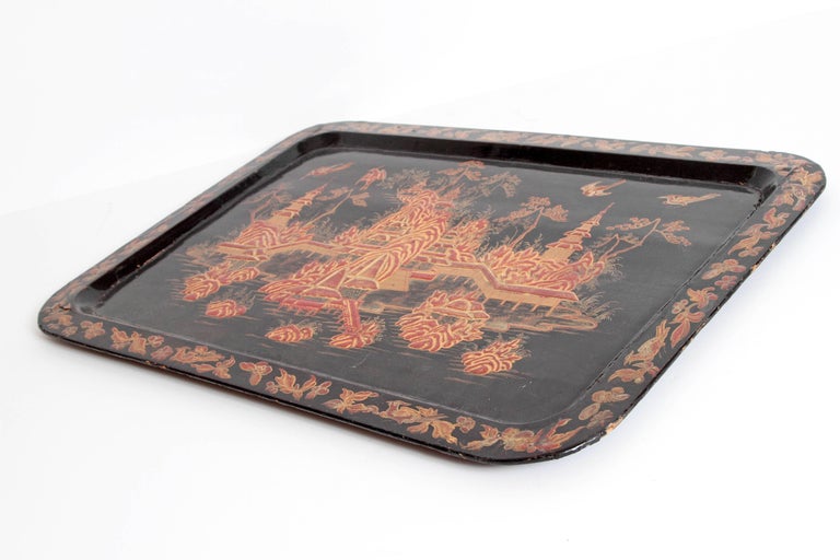 Vintage Lacquer Tray at 1stDibs
