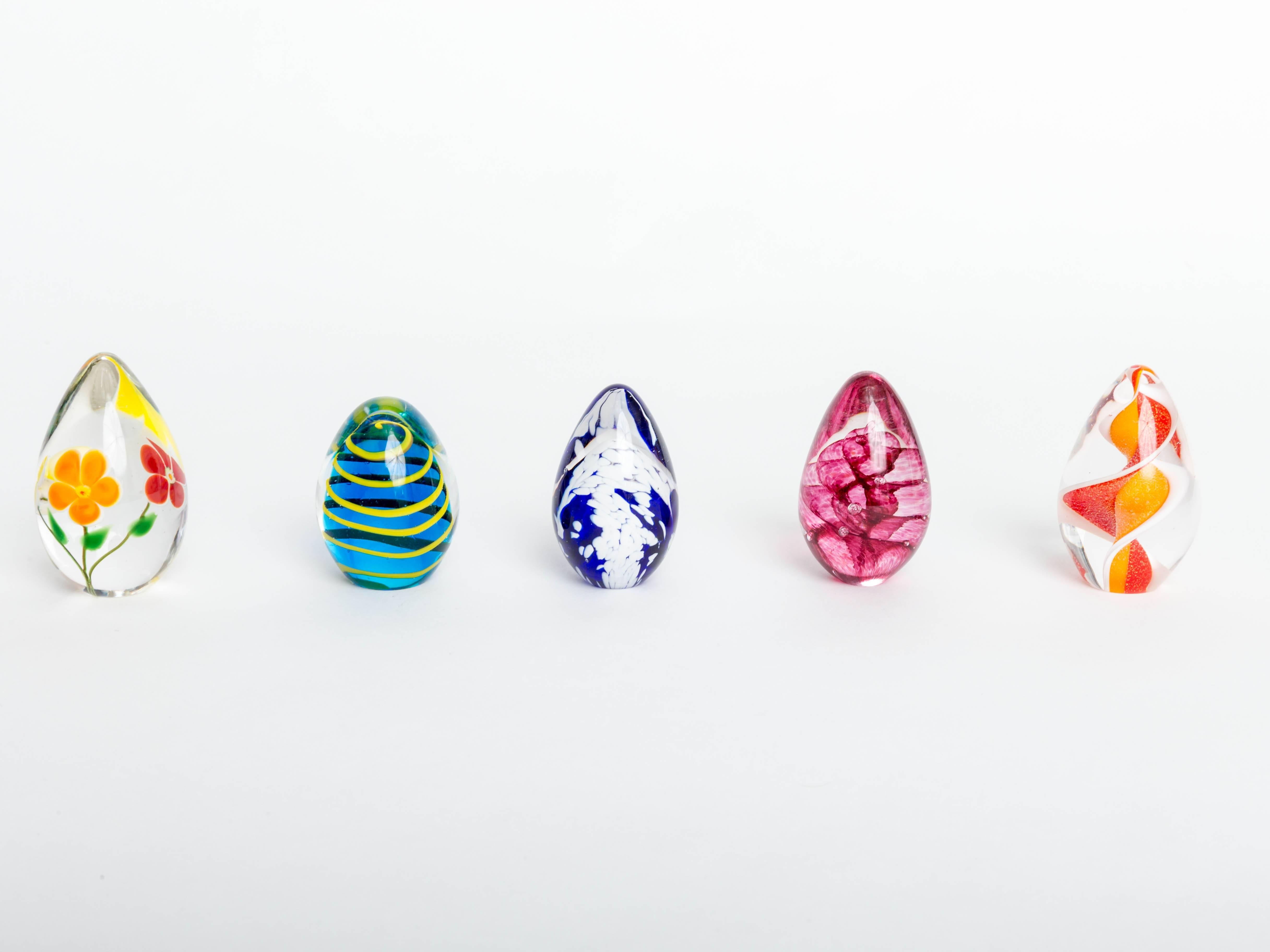 Mid-Century Modern Assorted Murano Glass Eggs