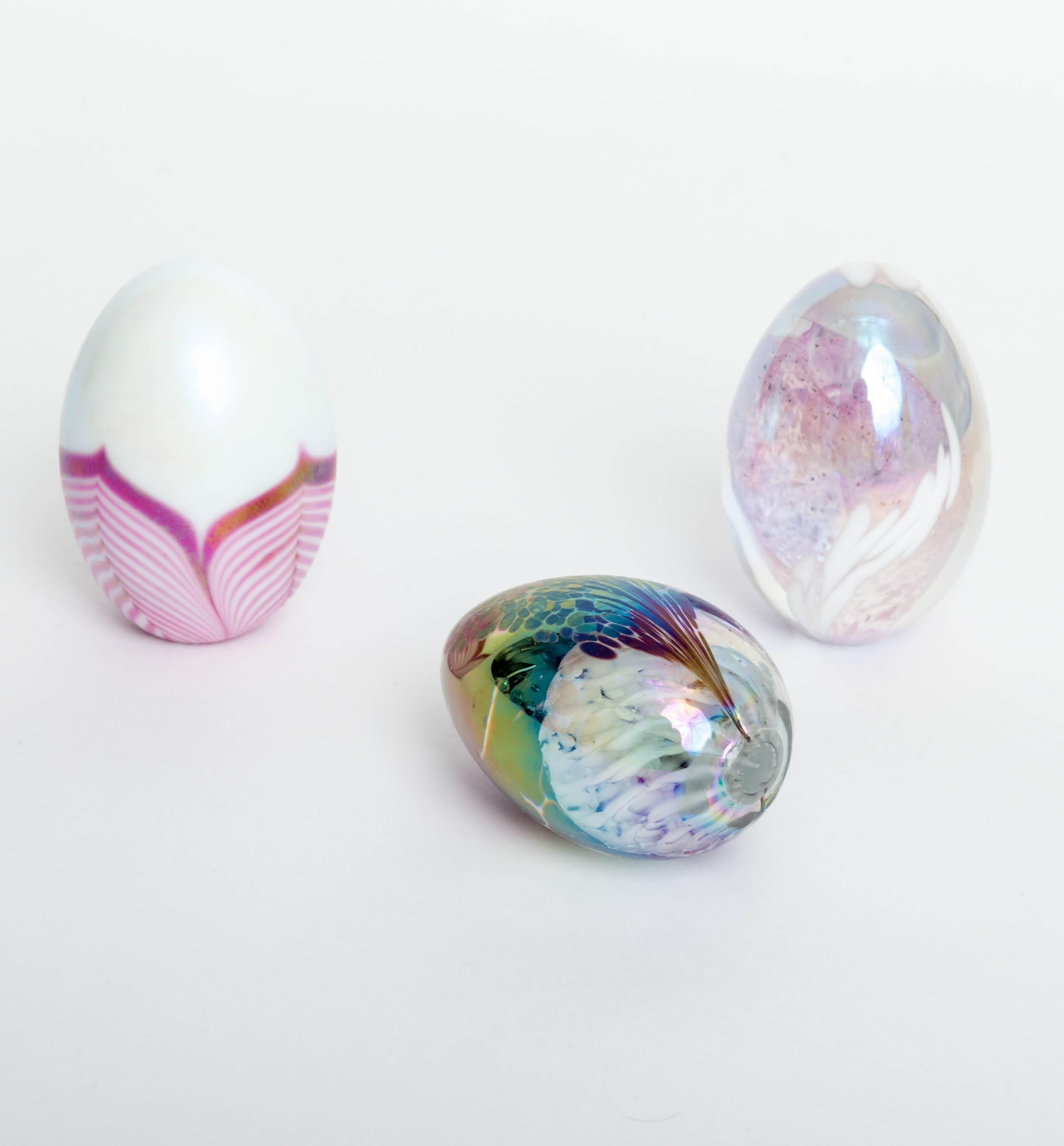 Italian Assorted Murano Glass Eggs