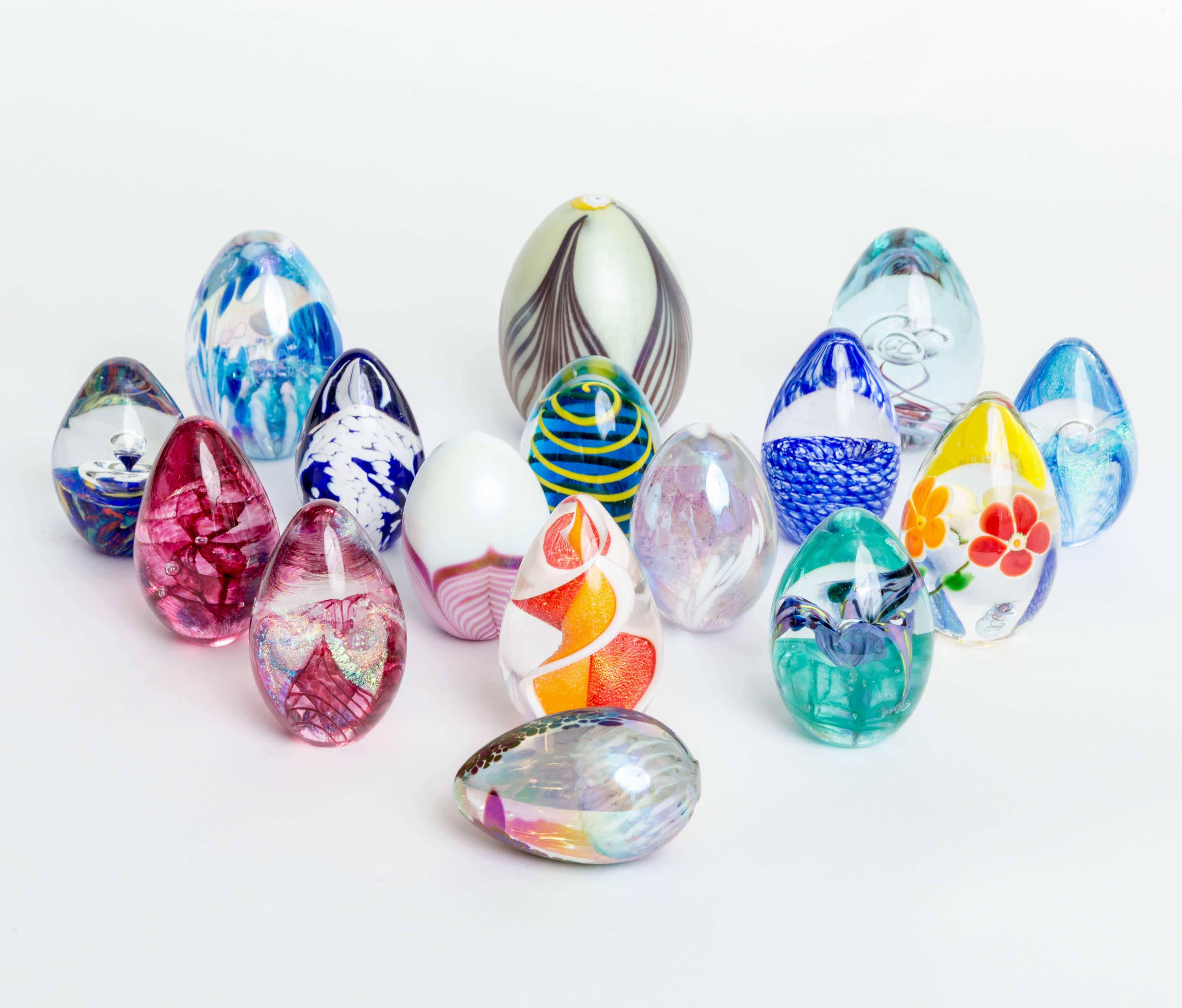 20th Century Assorted Murano Glass Eggs