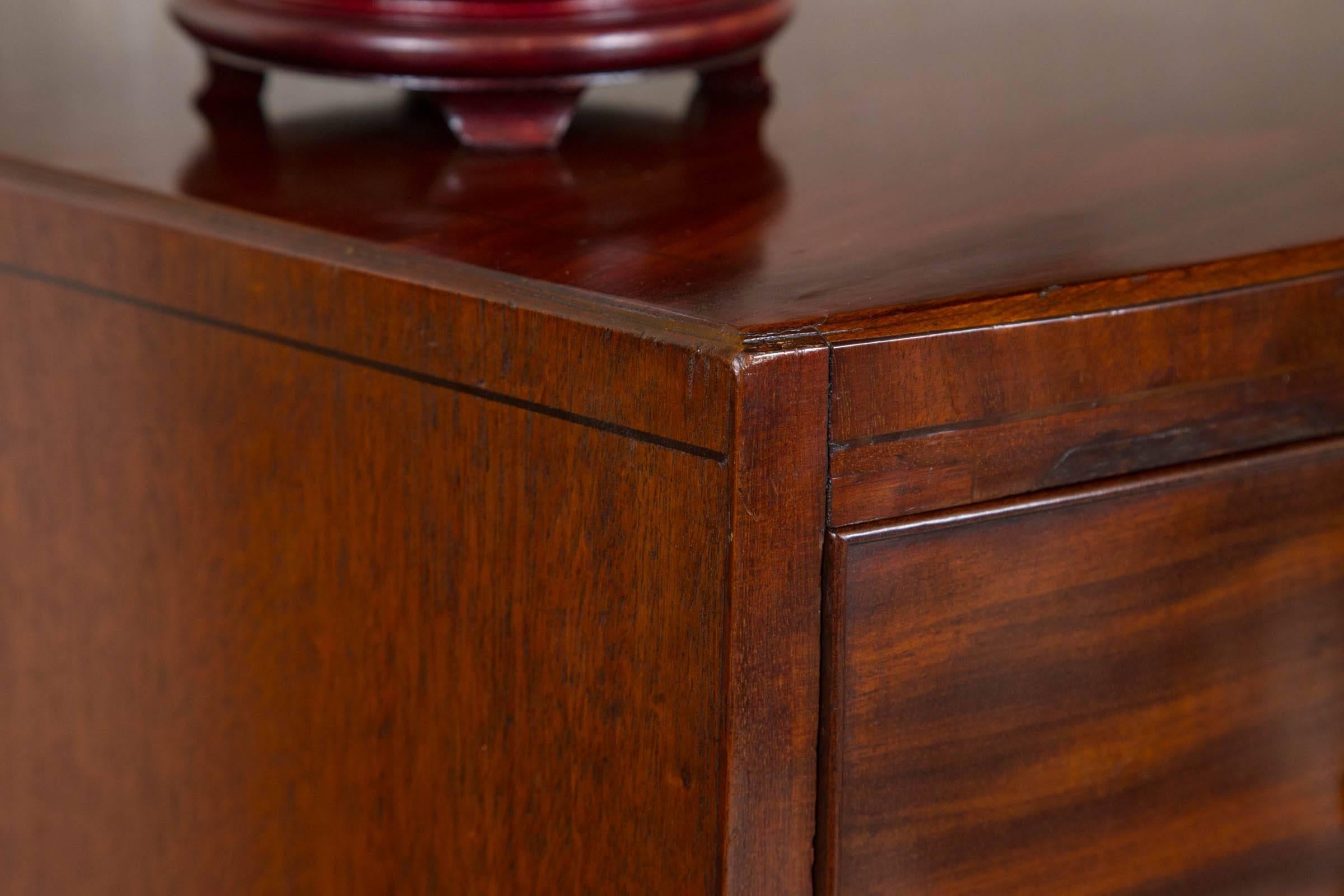 19th Century Georgian Mahogany Bow Front Chest of Drawers