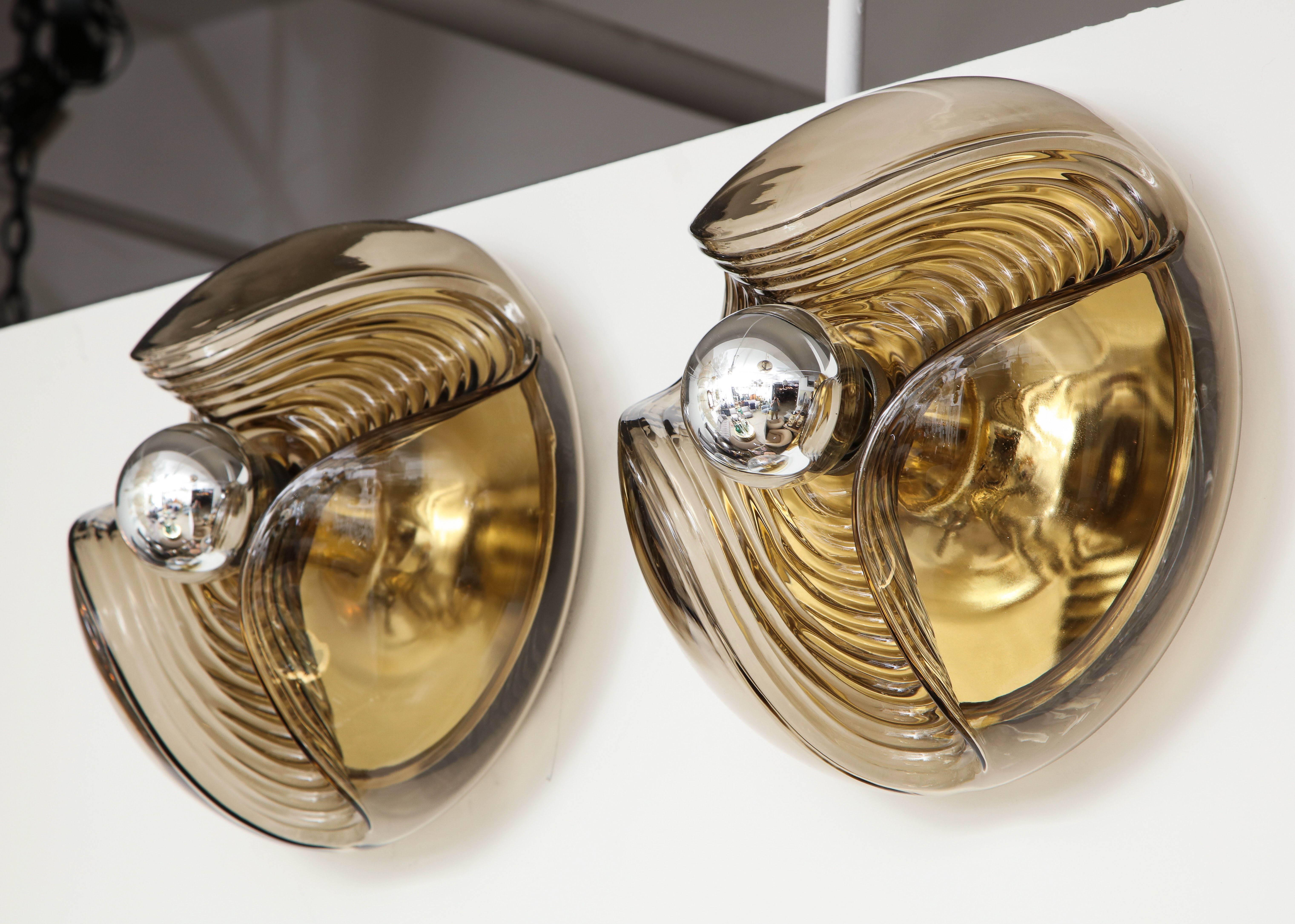 Pair of Extra Large Wall Sconces or Lights by Peill & Putzler 1