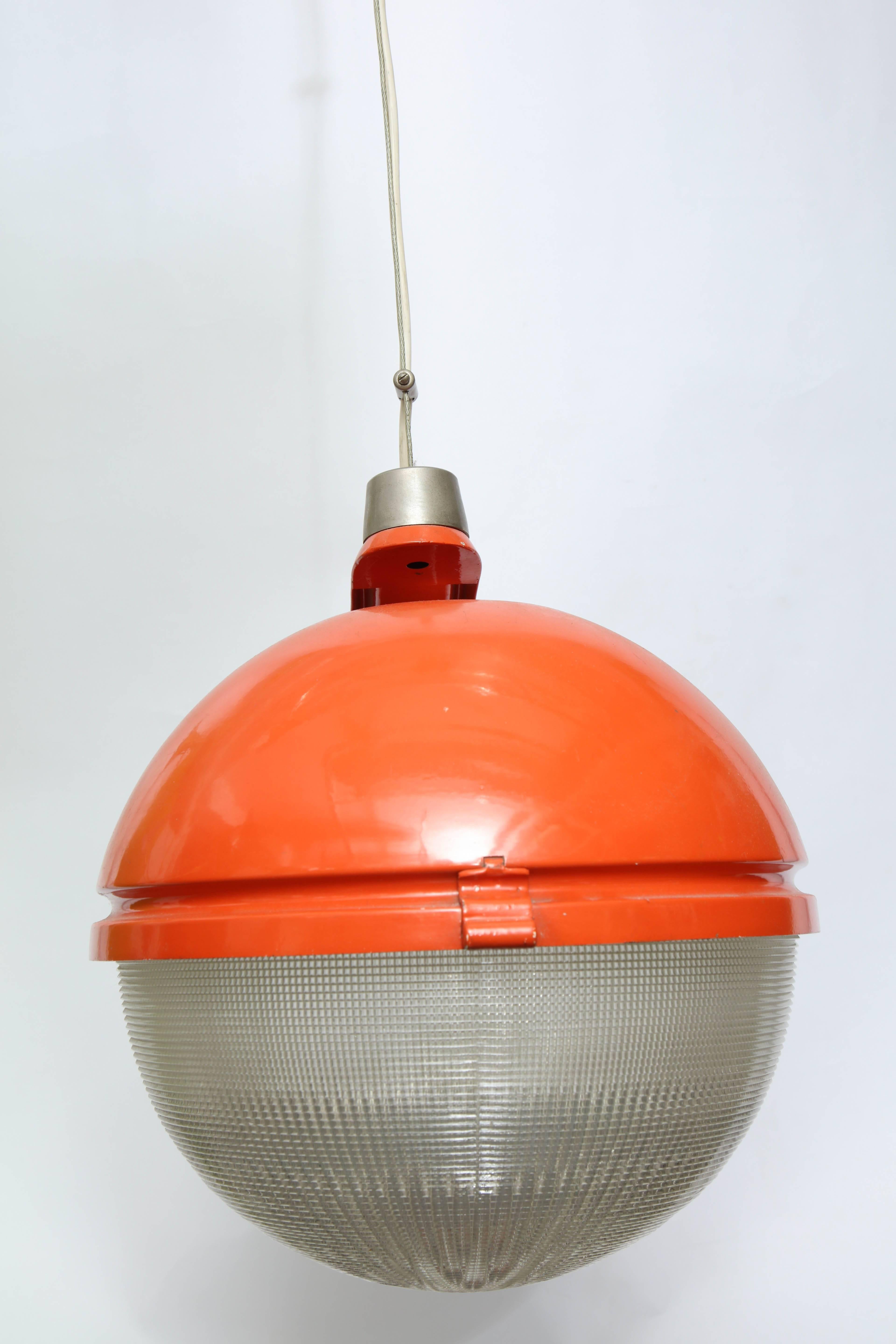  Ceiling Fixture Mid Century Modern shade rotates Italy 1960s 1