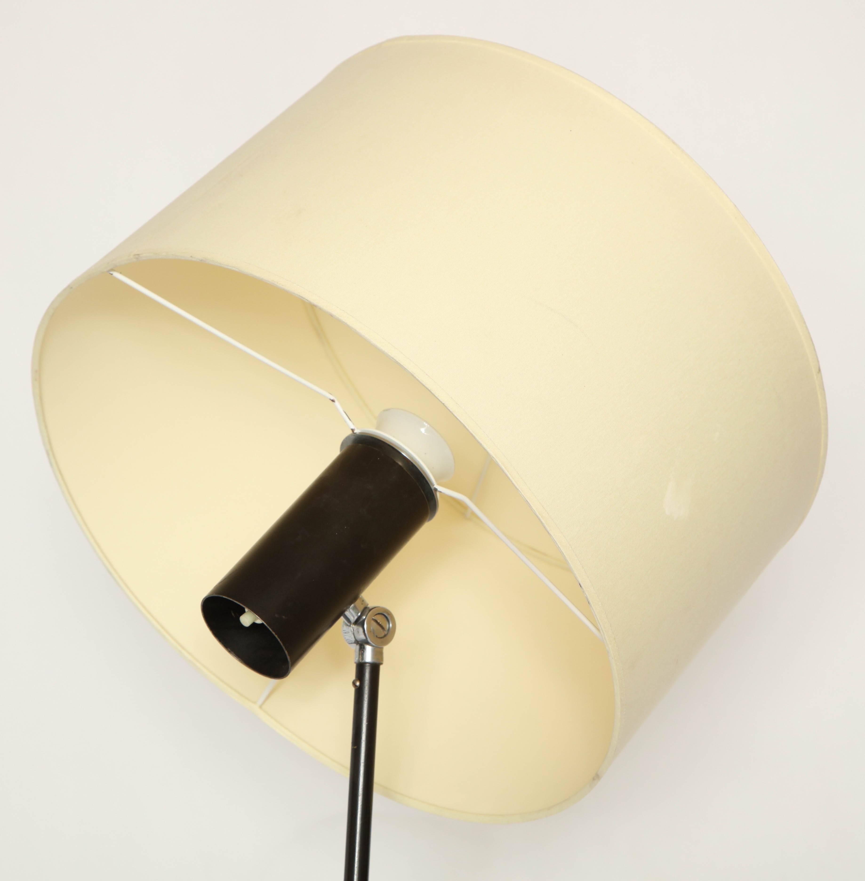 Mid-Century Modern  Floor Lamp Articulated Mid Century Modern Switzerland 1950's For Sale