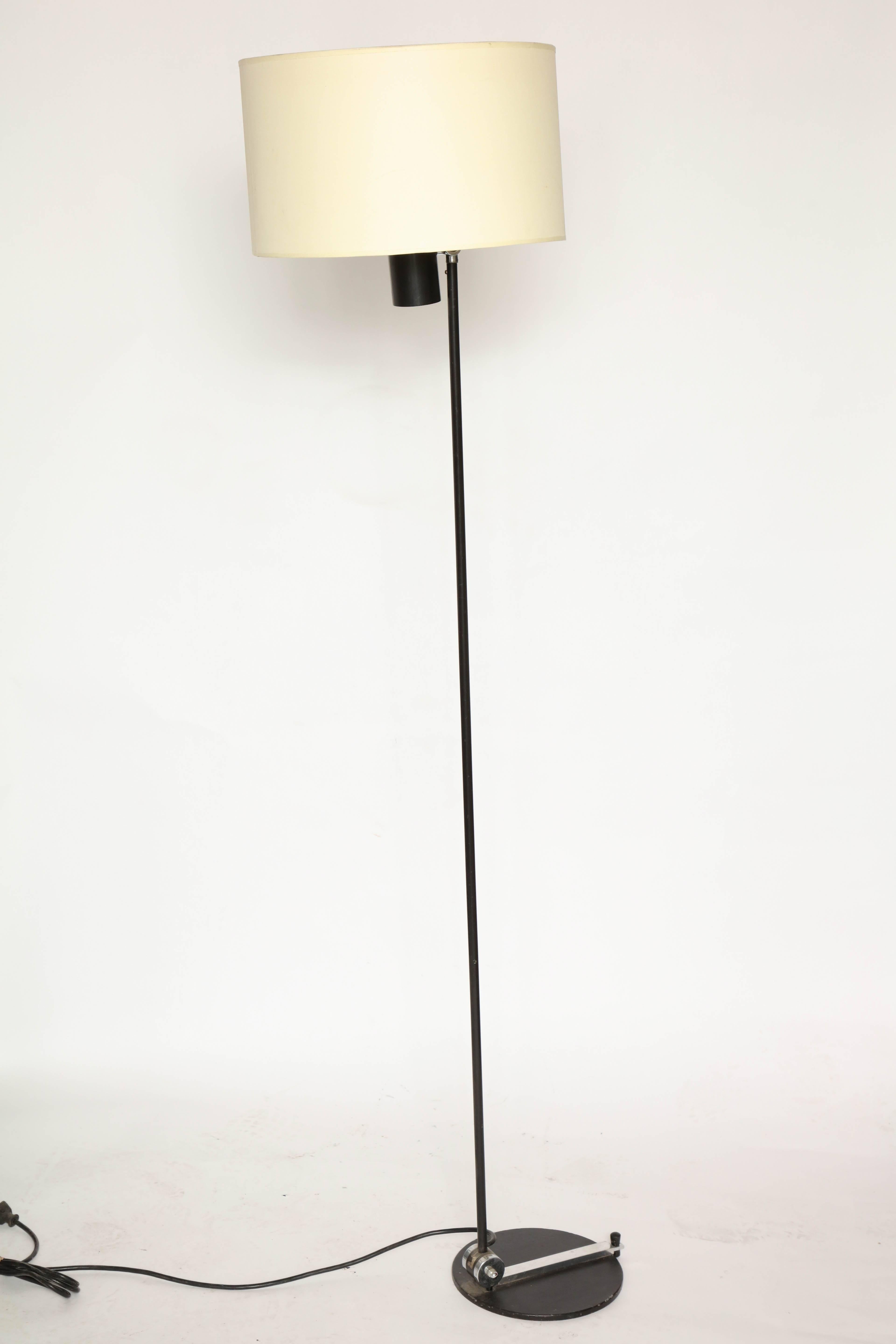 Metal  Floor Lamp Articulated Mid Century Modern Switzerland 1950's For Sale