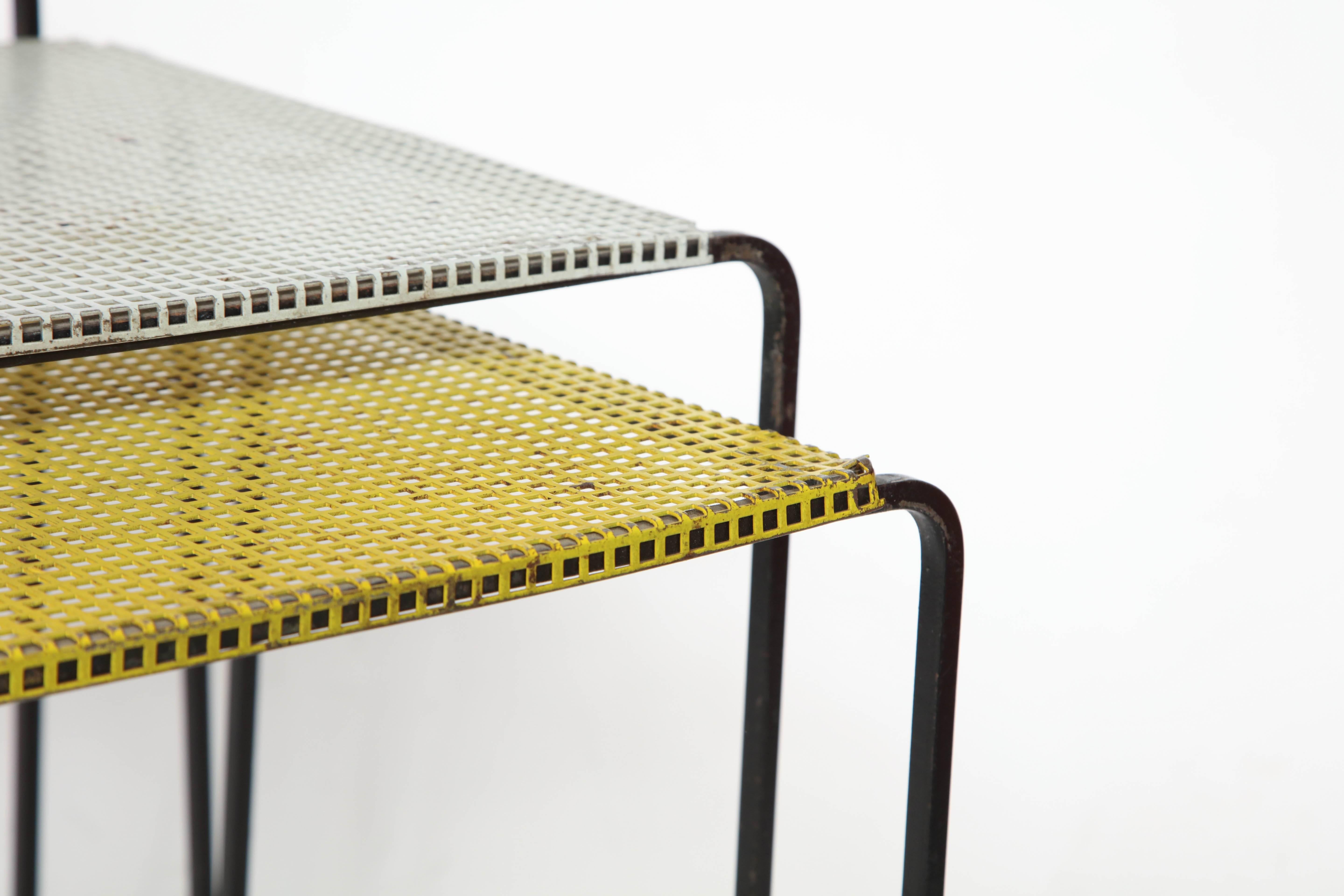 Mid-20th Century Attributed to Mategot Mid-Century Modern Metal Nesting Tables, France, 1950s
