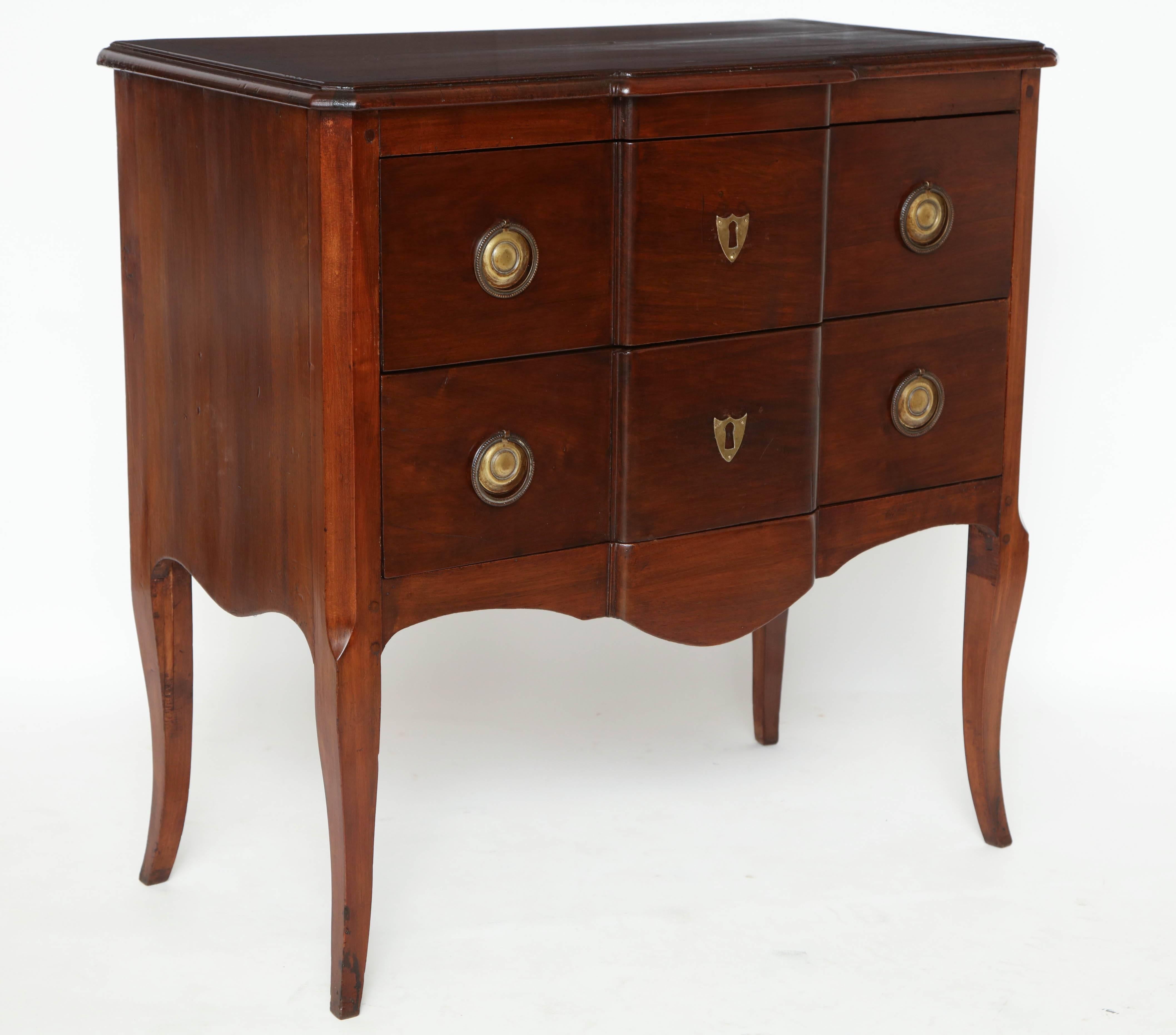 French 18th century walnut two-drawer commode with shaped front, brass pulls and apron.



Available to see in our NYC Showroom 
BK Antiques
306 East 61st St. 2nd fl.
New York, NY 10065