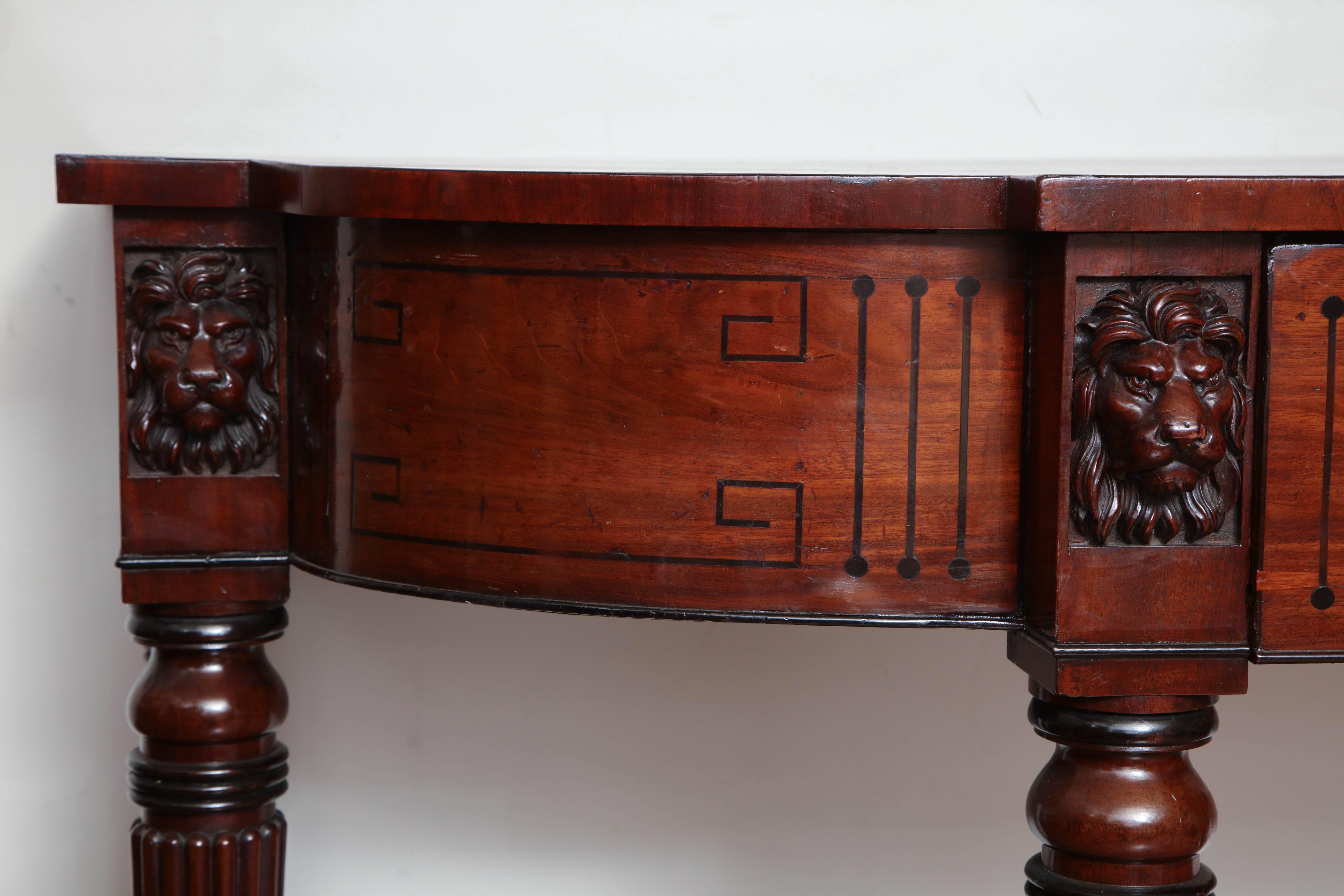 Early 19th Century English Regency, Mahogany Serving Table with Drawer 3